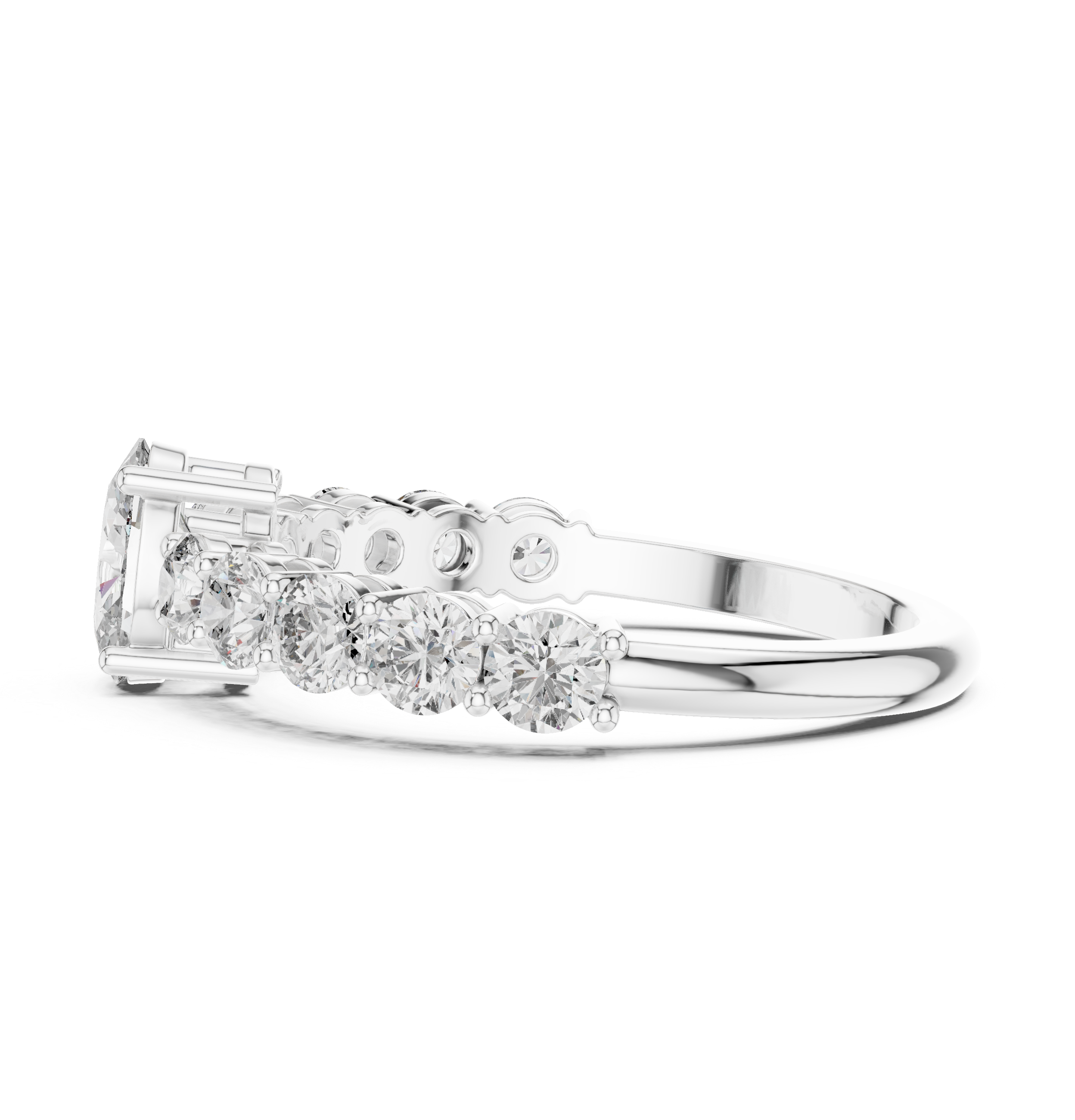 Classic Oval Diamond Shared-Prong Engagement Ring