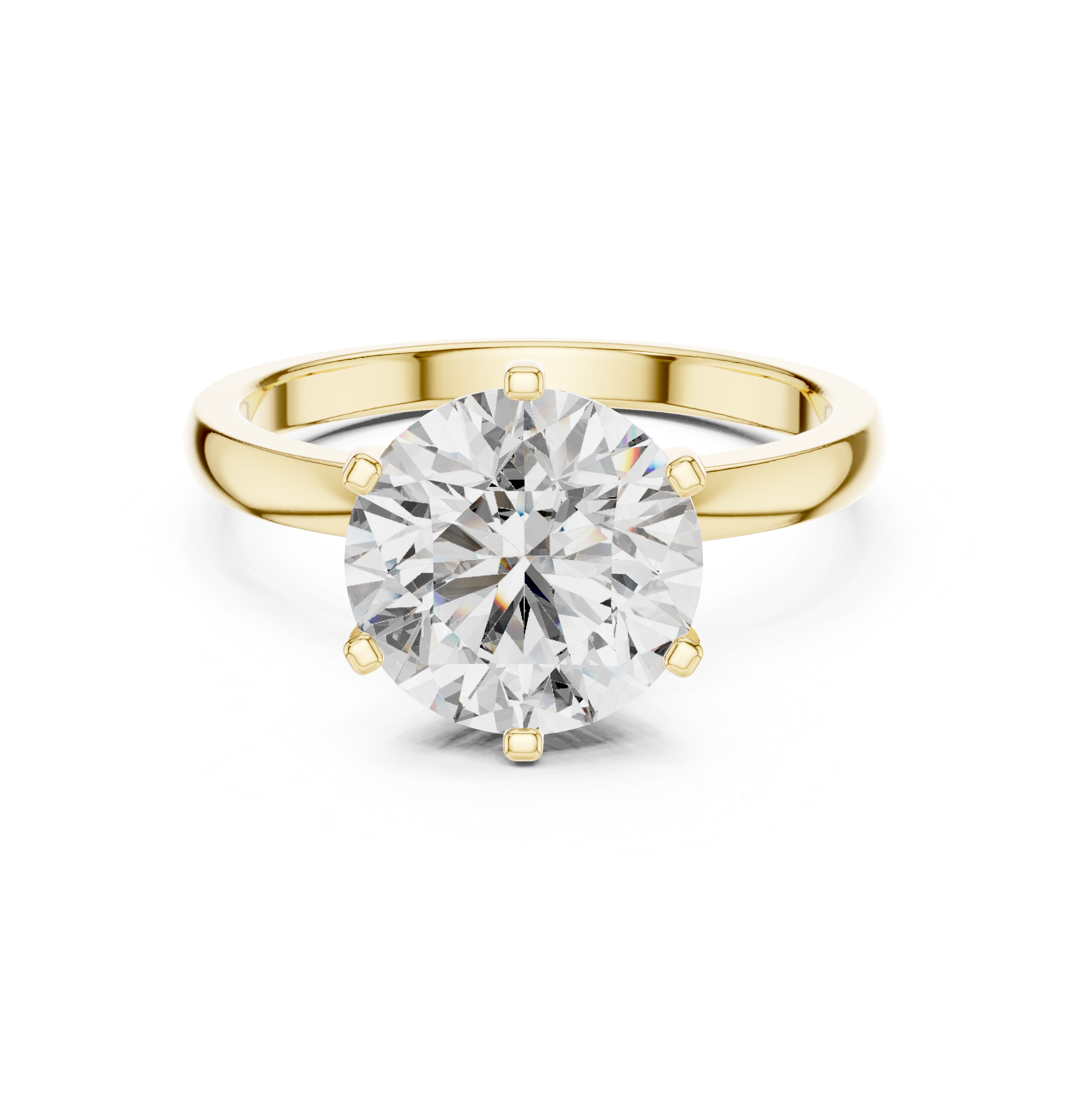 Classic 6-Prong Round Diamond Solitaire Ring