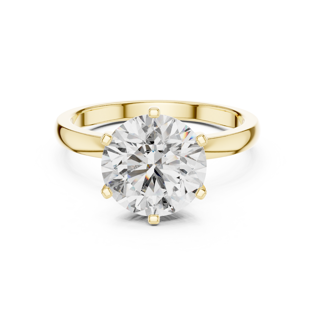Classic 6-Prong Round Diamond Solitaire Ring