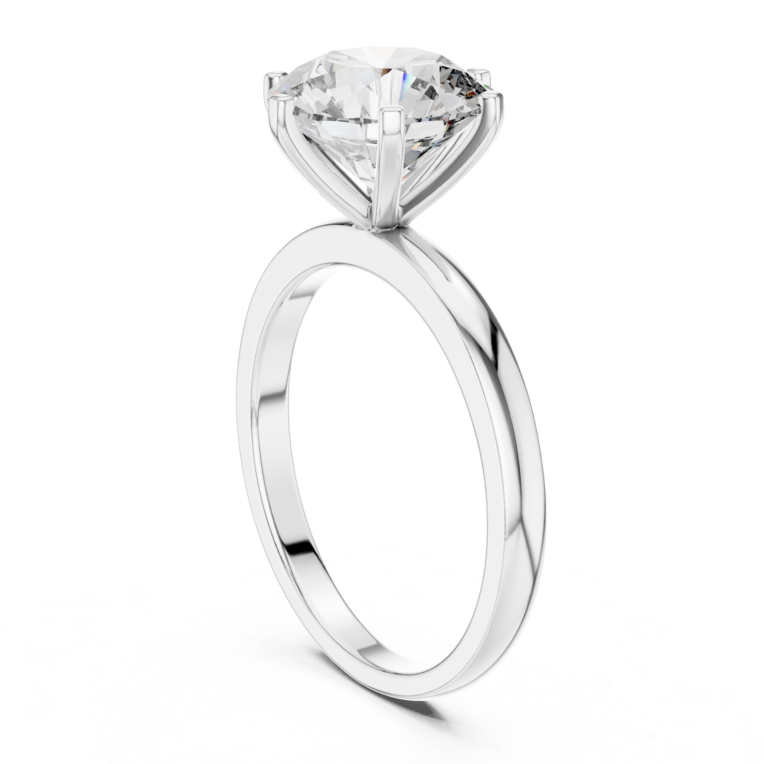 Classic 6-Prong Round Diamond Solitaire Ring