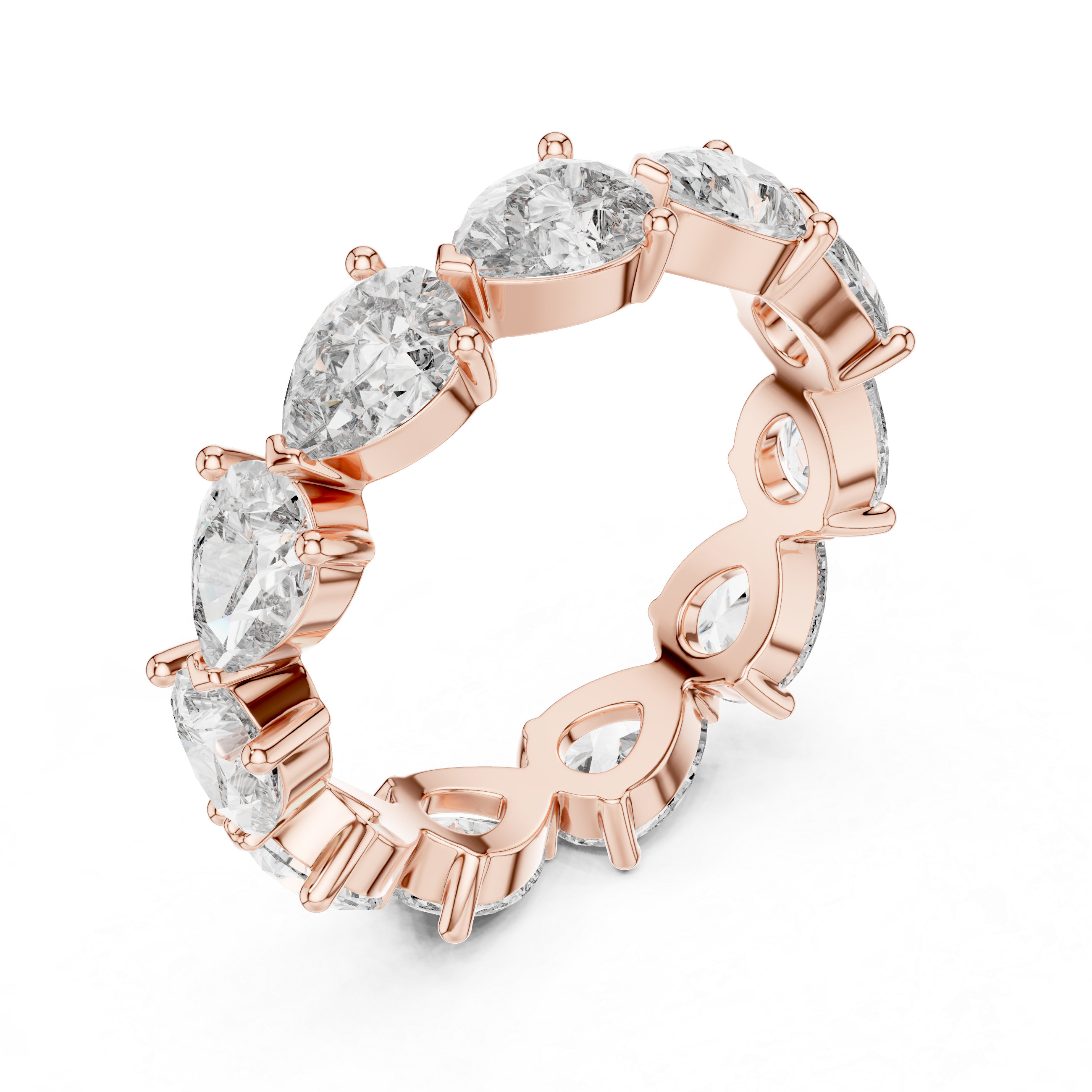 East-West Pear Diamond Eternity Band