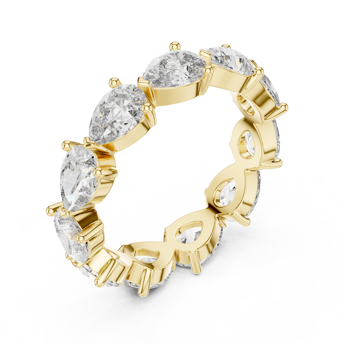East-West Pear Diamond Eternity Band