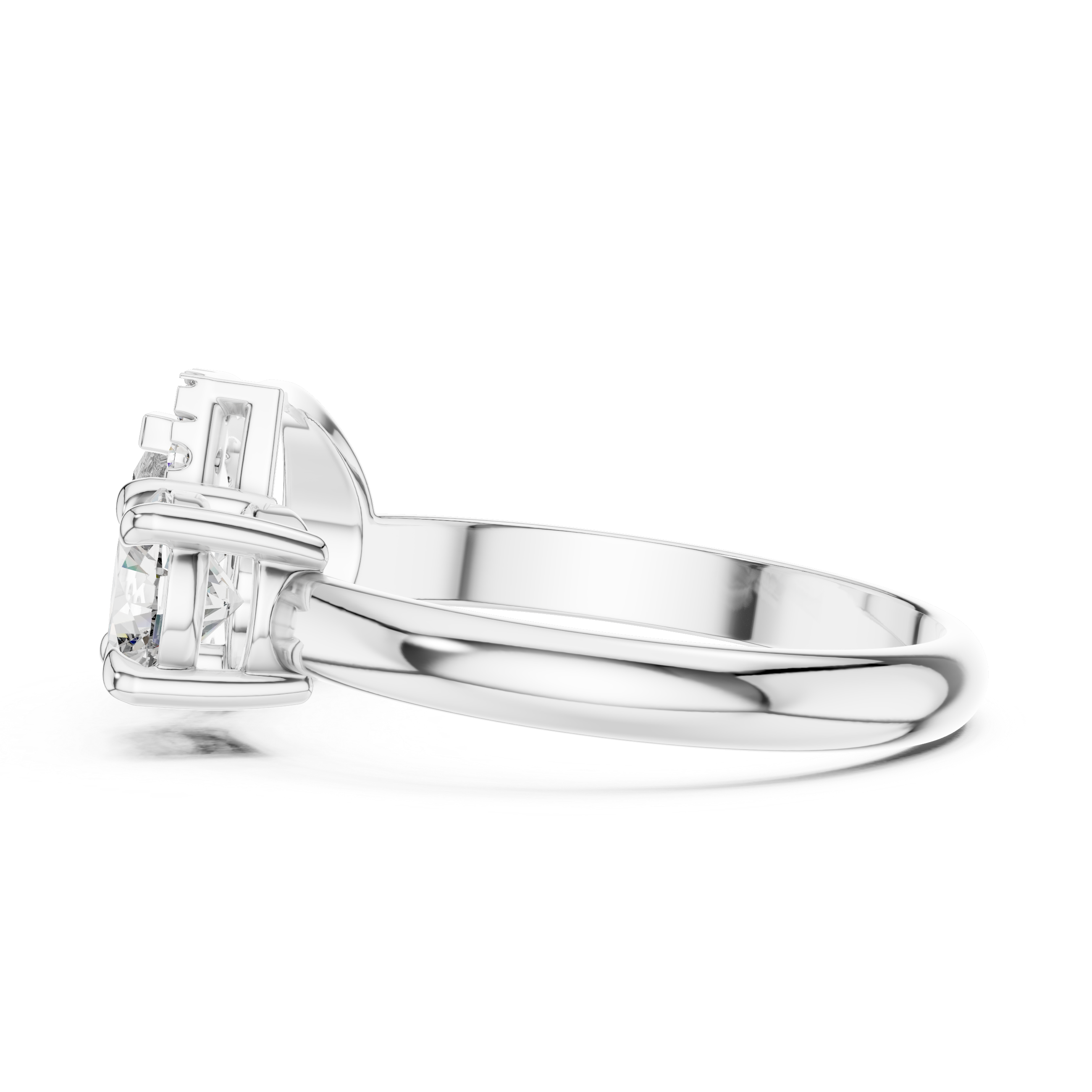 Toi Et Moi Pear & Round Diamond Ring