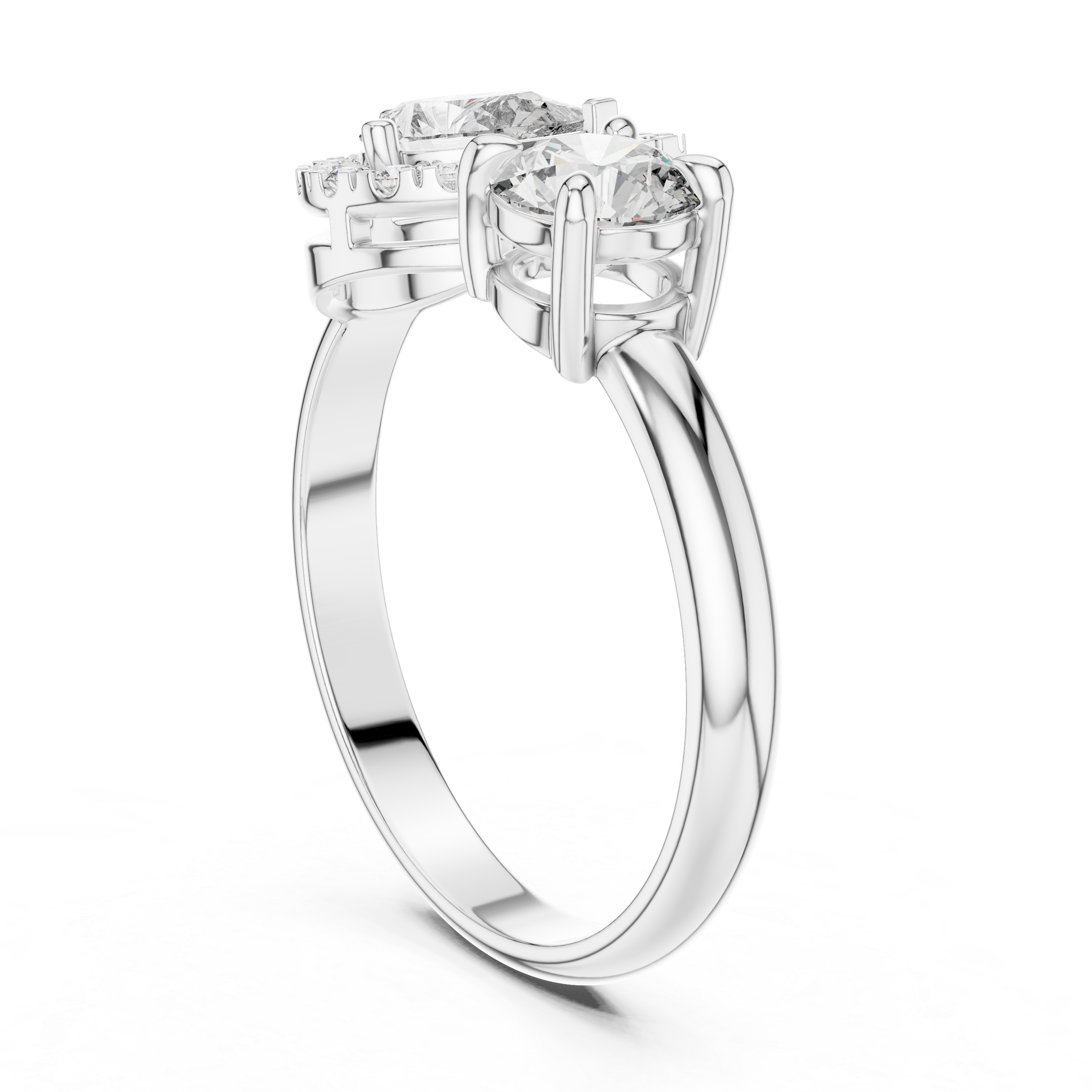 Toi Et Moi Pear & Round Diamond Ring