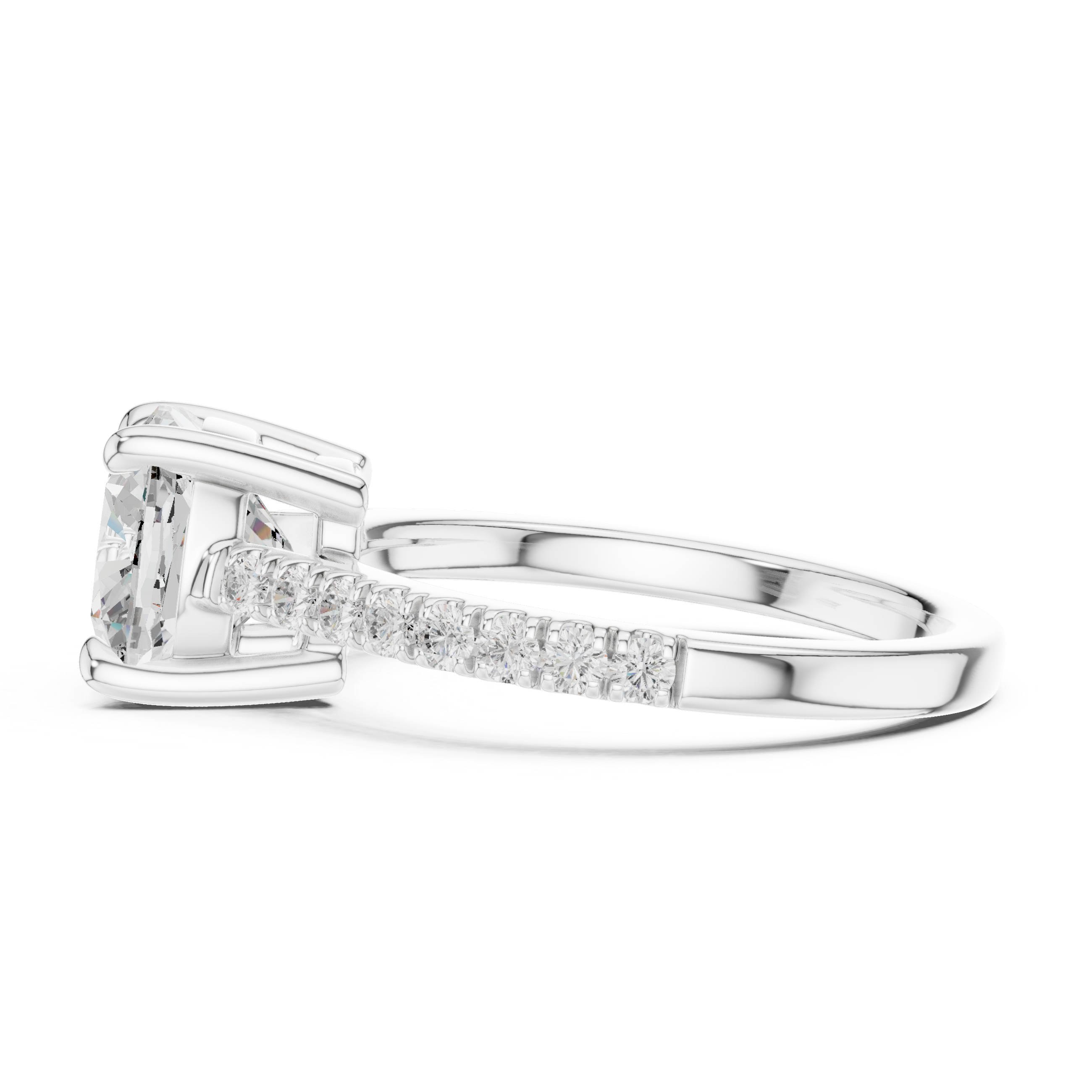 Cushion Cut Lab Grown Diamond Engagement Ring