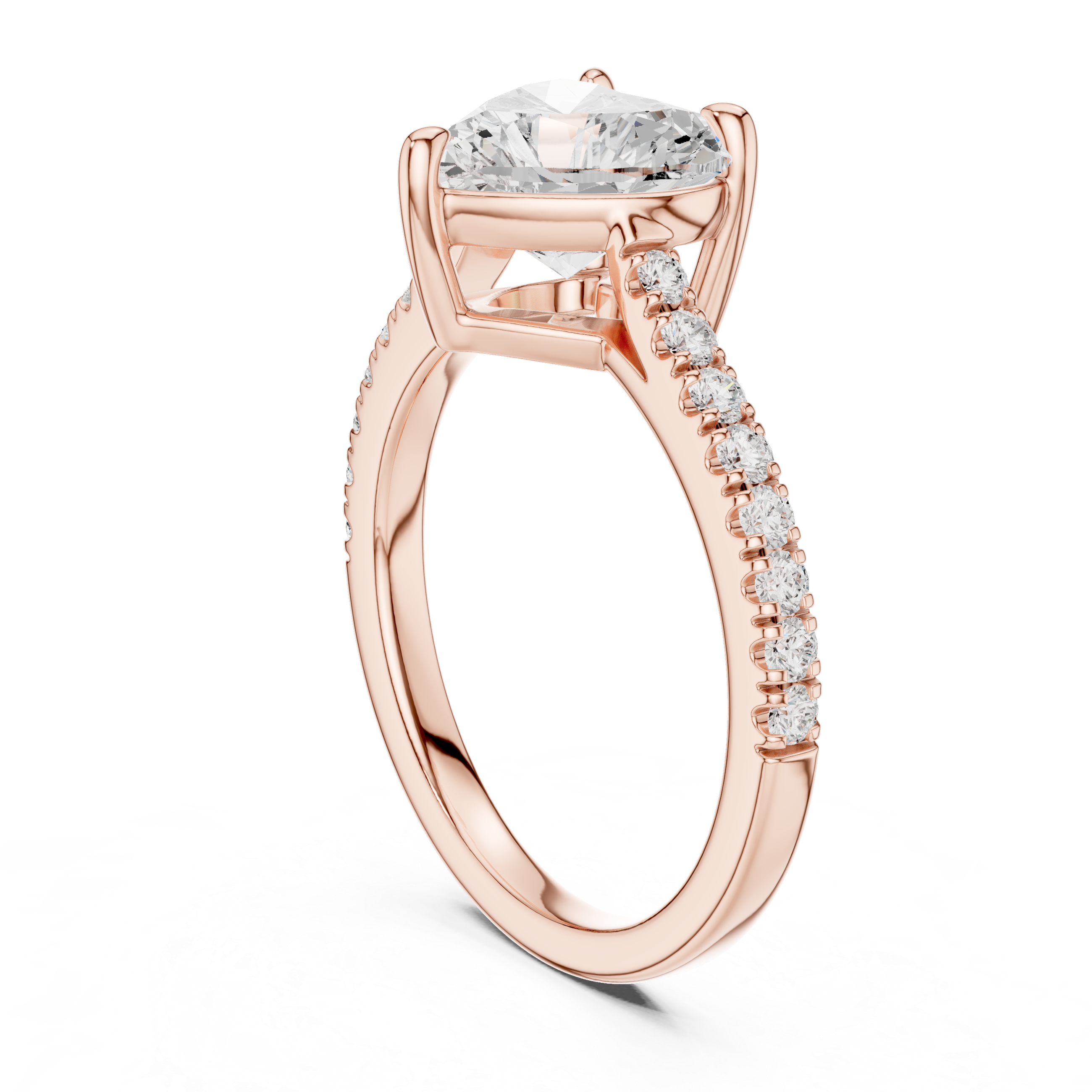 Heart Cut Lab Grown Diamond Engagement Ring