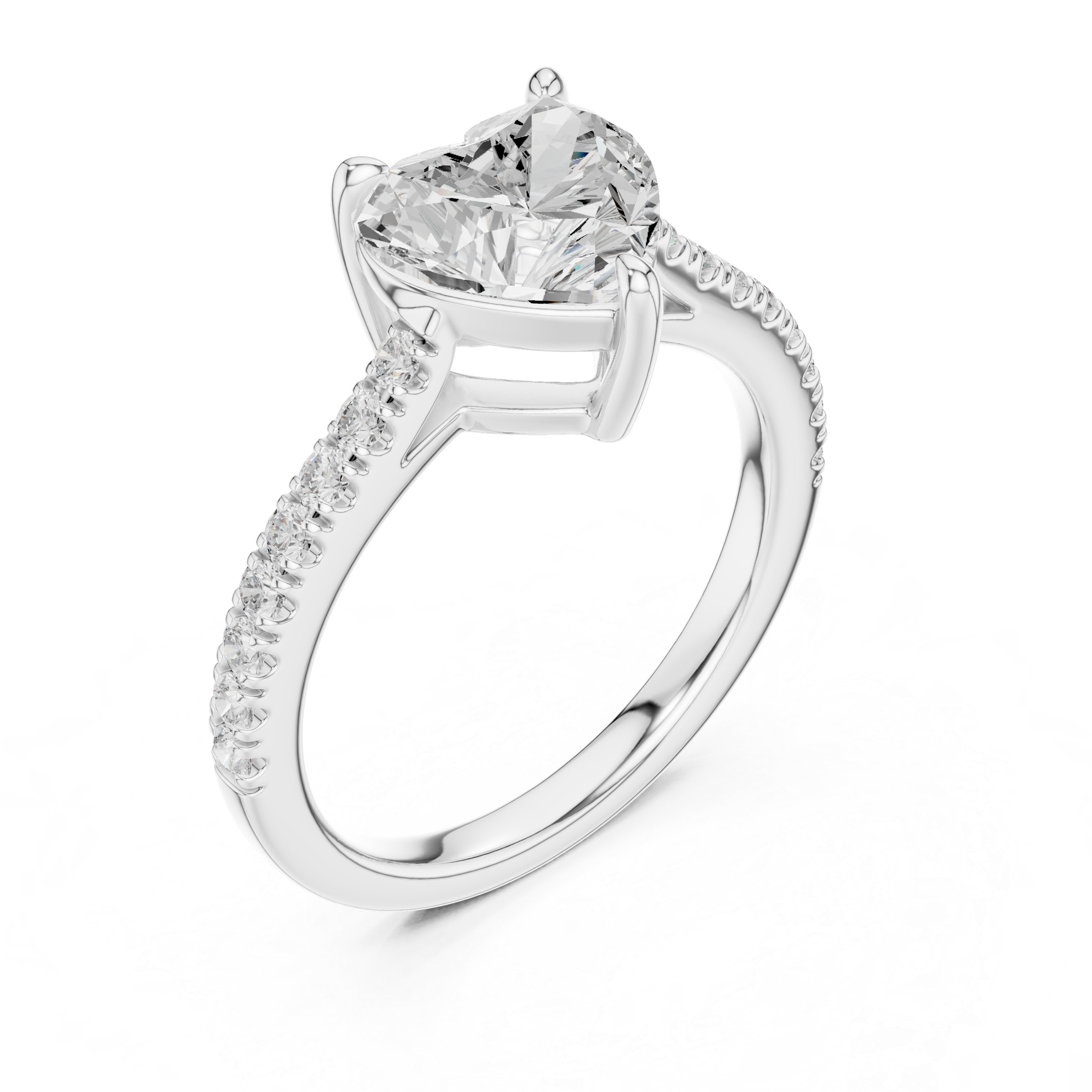 Heart Cut Lab Grown Diamond Engagement Ring