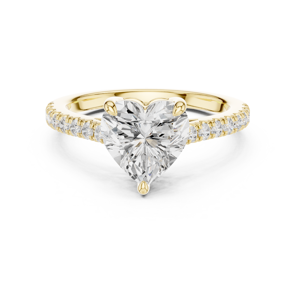 Heart Cut Lab Grown Diamond Engagement Ring