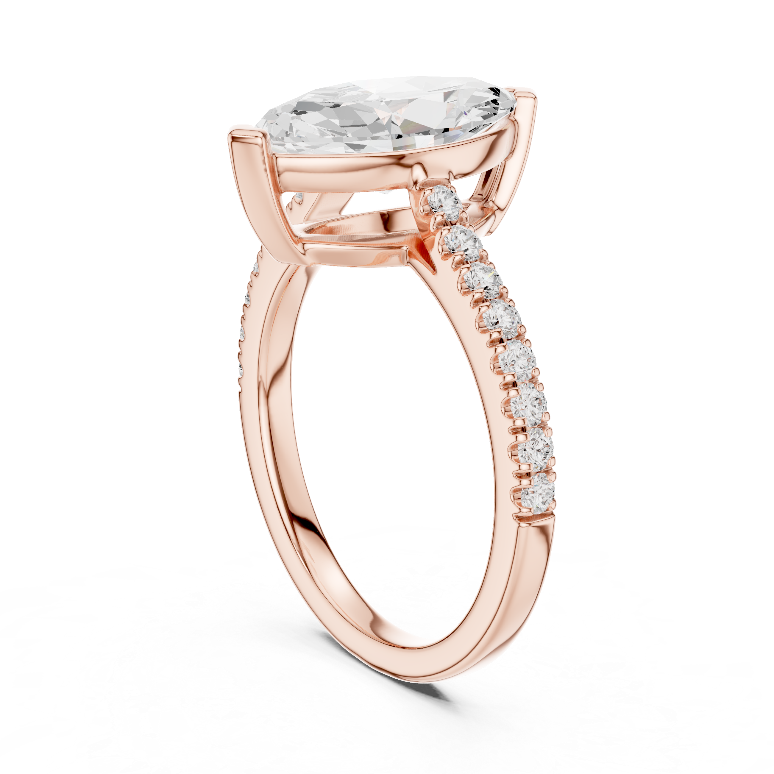 Marquise Cut Lab Grown Diamond Engagement Ring