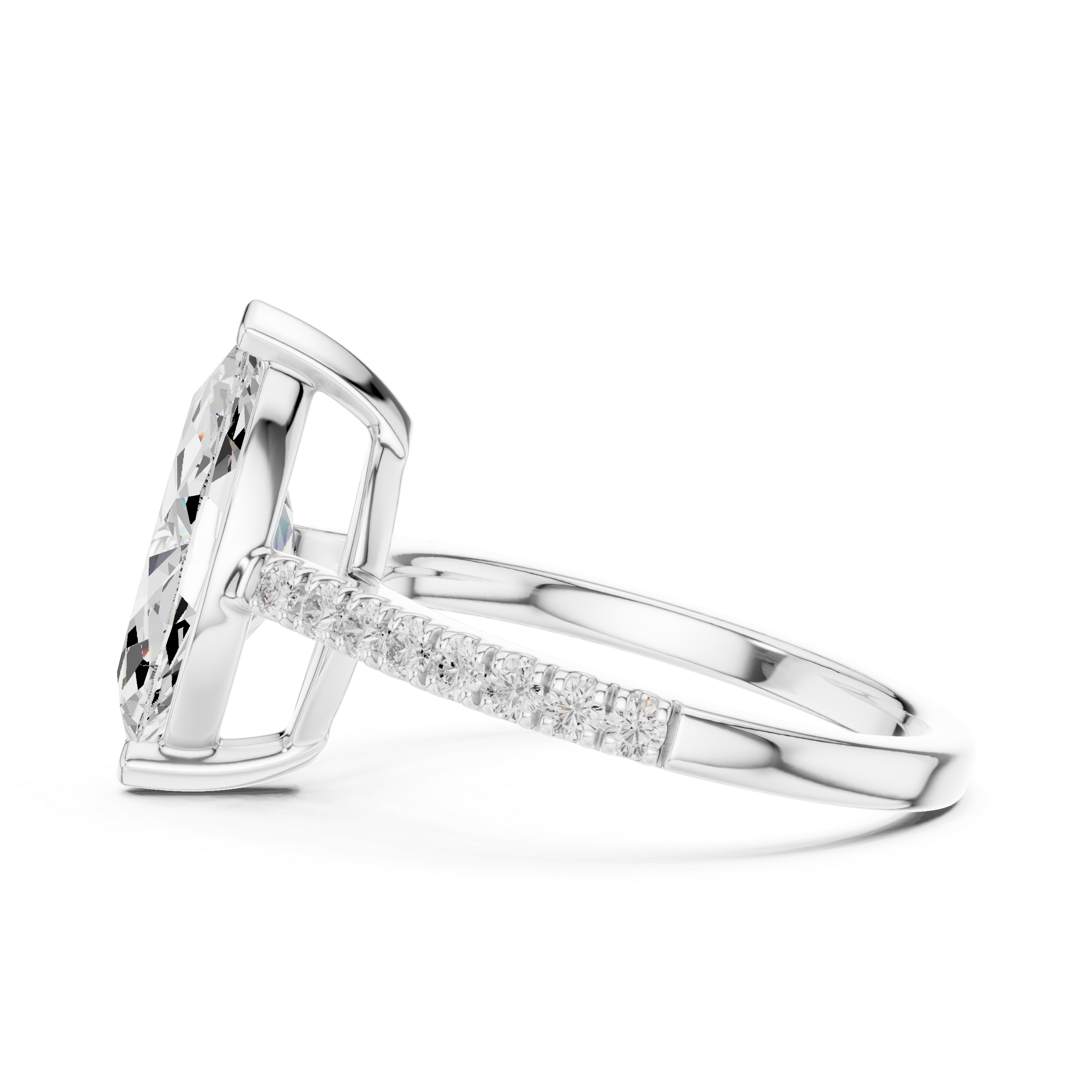 Marquise Cut Lab Grown Diamond Engagement Ring