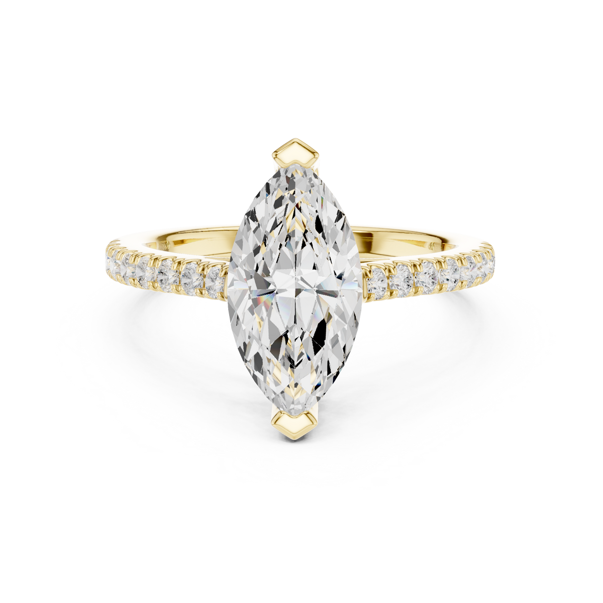 Marquise Cut Lab Grown Diamond Engagement Ring
