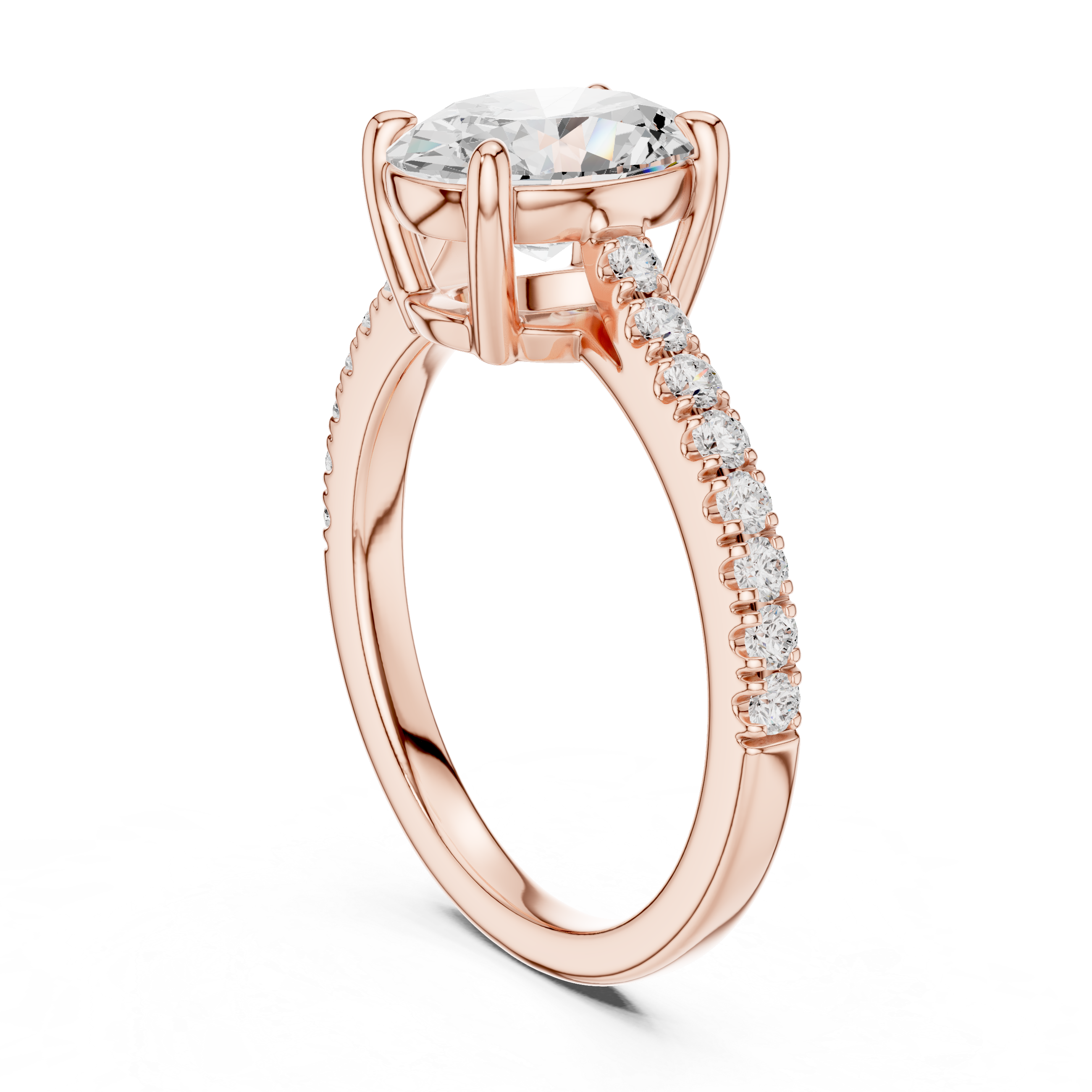 Oval Cut Lab Grown Diamond Engagement Ring