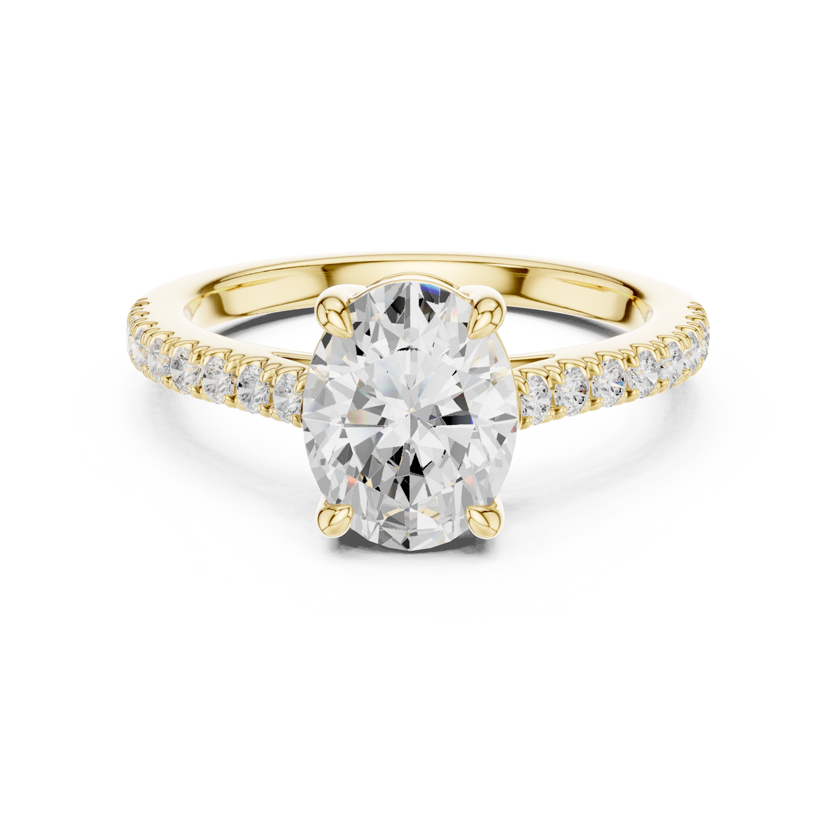 Oval Cut Lab Grown Diamond Engagement Ring