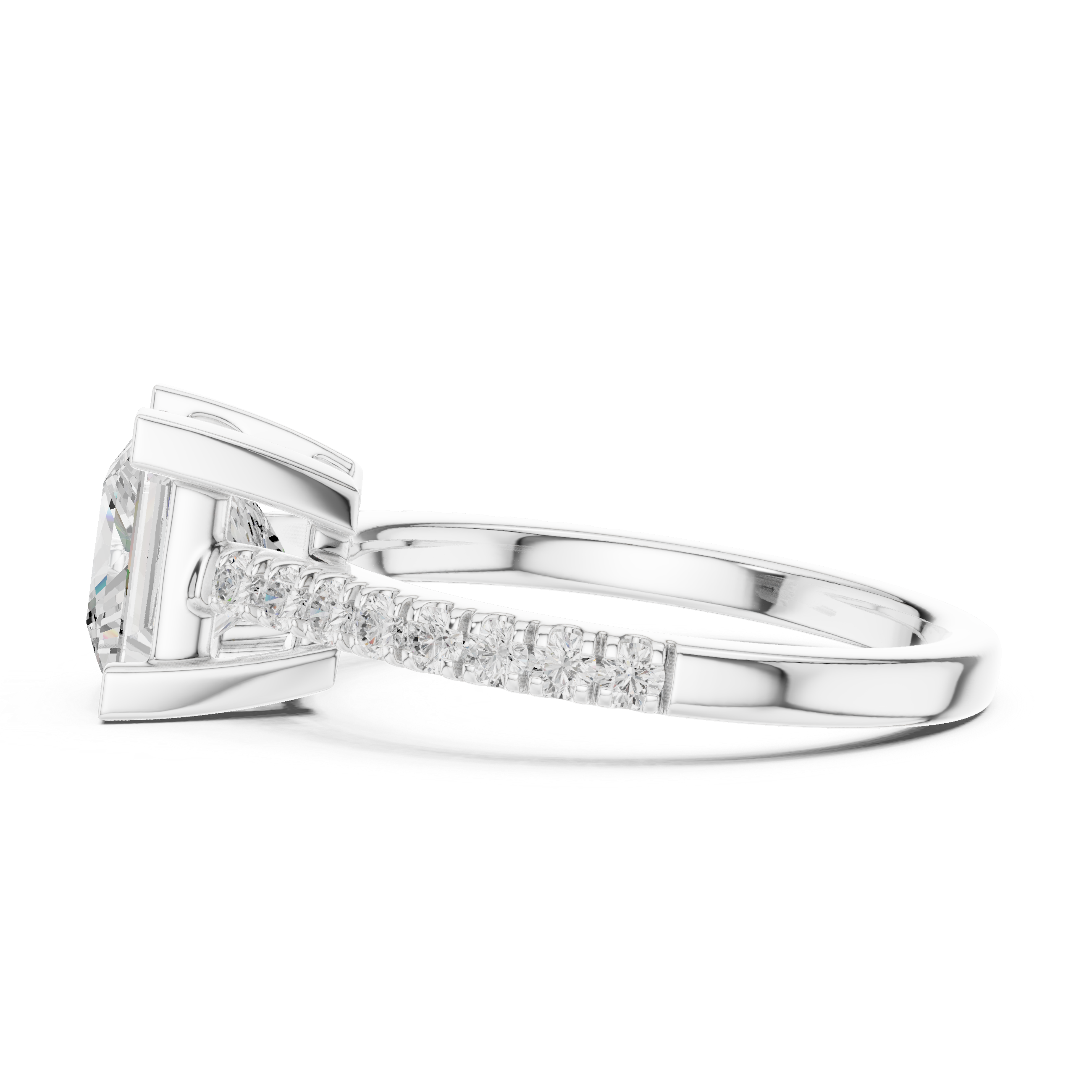 Princess Cut Lab Grown Diamond Engagement Ring