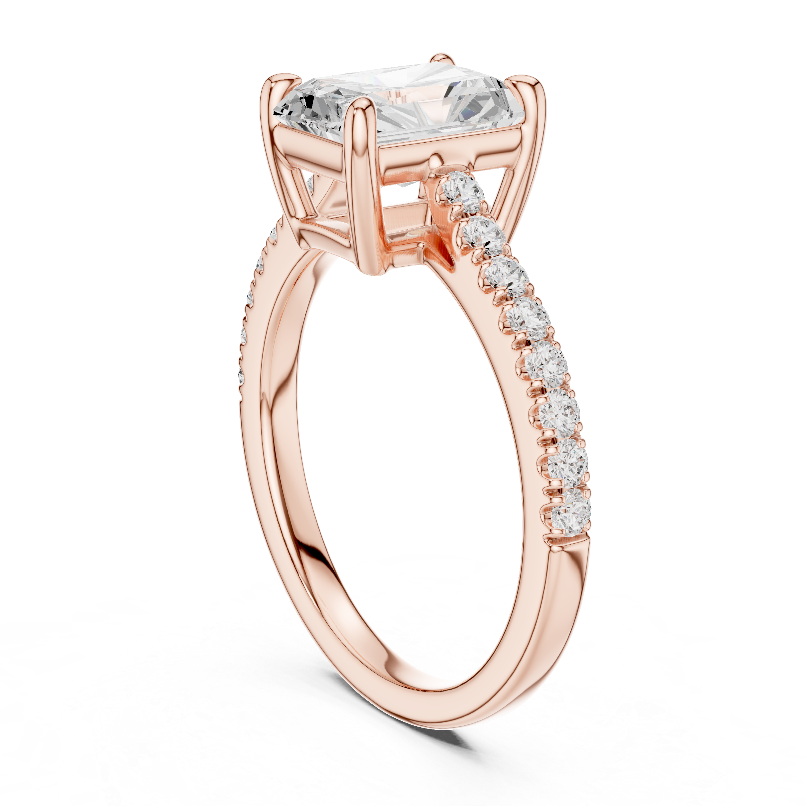 Radiant Cut Lab Grown Diamond Engagement Ring