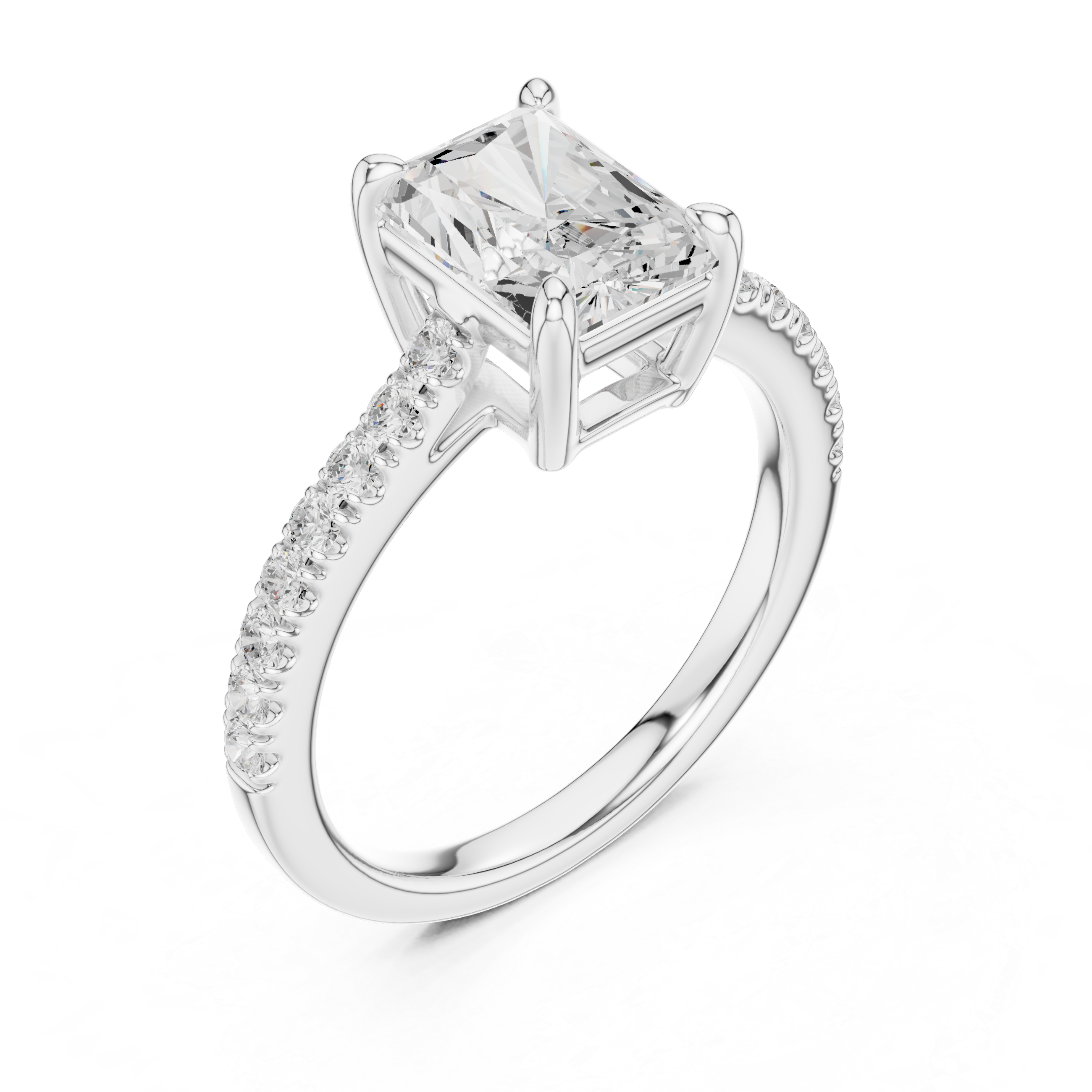 Radiant Cut Lab Grown Diamond Engagement Ring