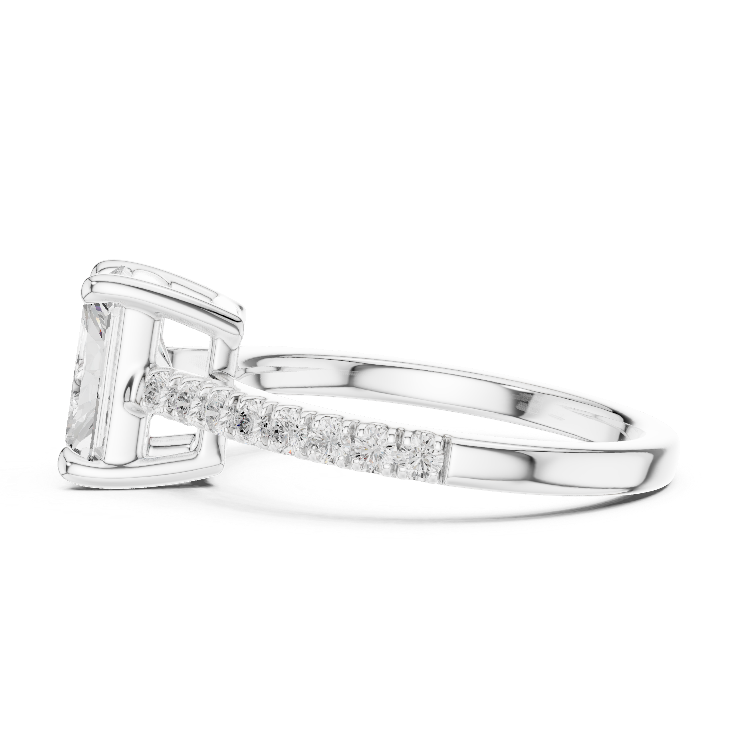 Radiant Cut Lab Grown Diamond Engagement Ring