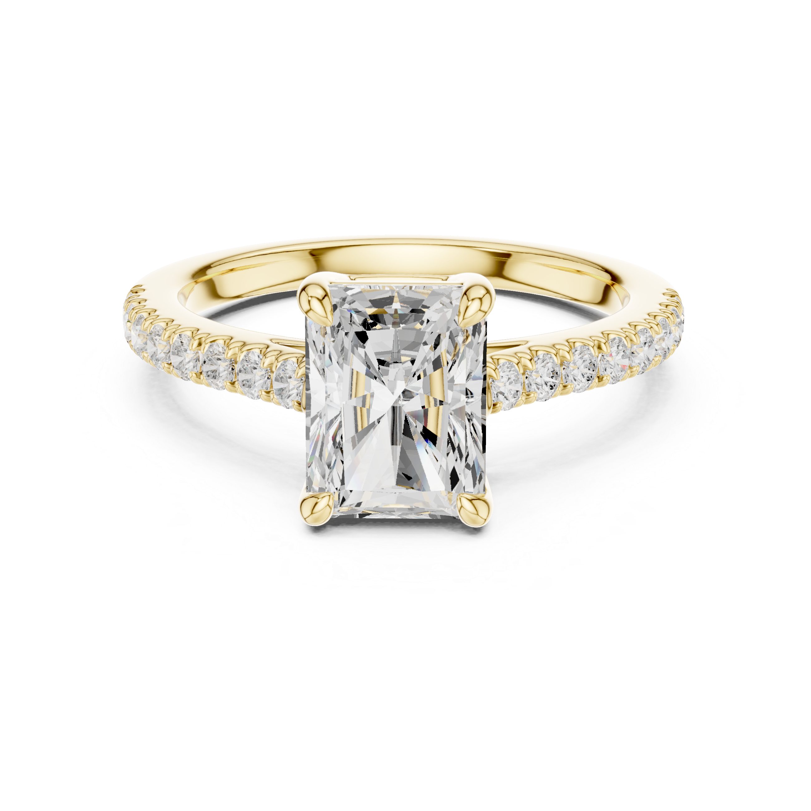 Radiant Cut Lab Grown Diamond Engagement Ring