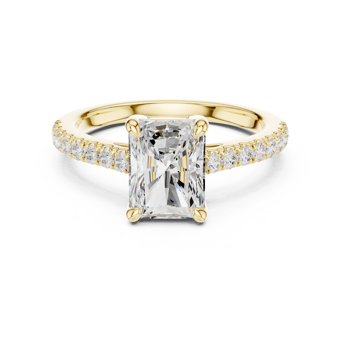 Radiant Cut Lab Grown Diamond Engagement Ring