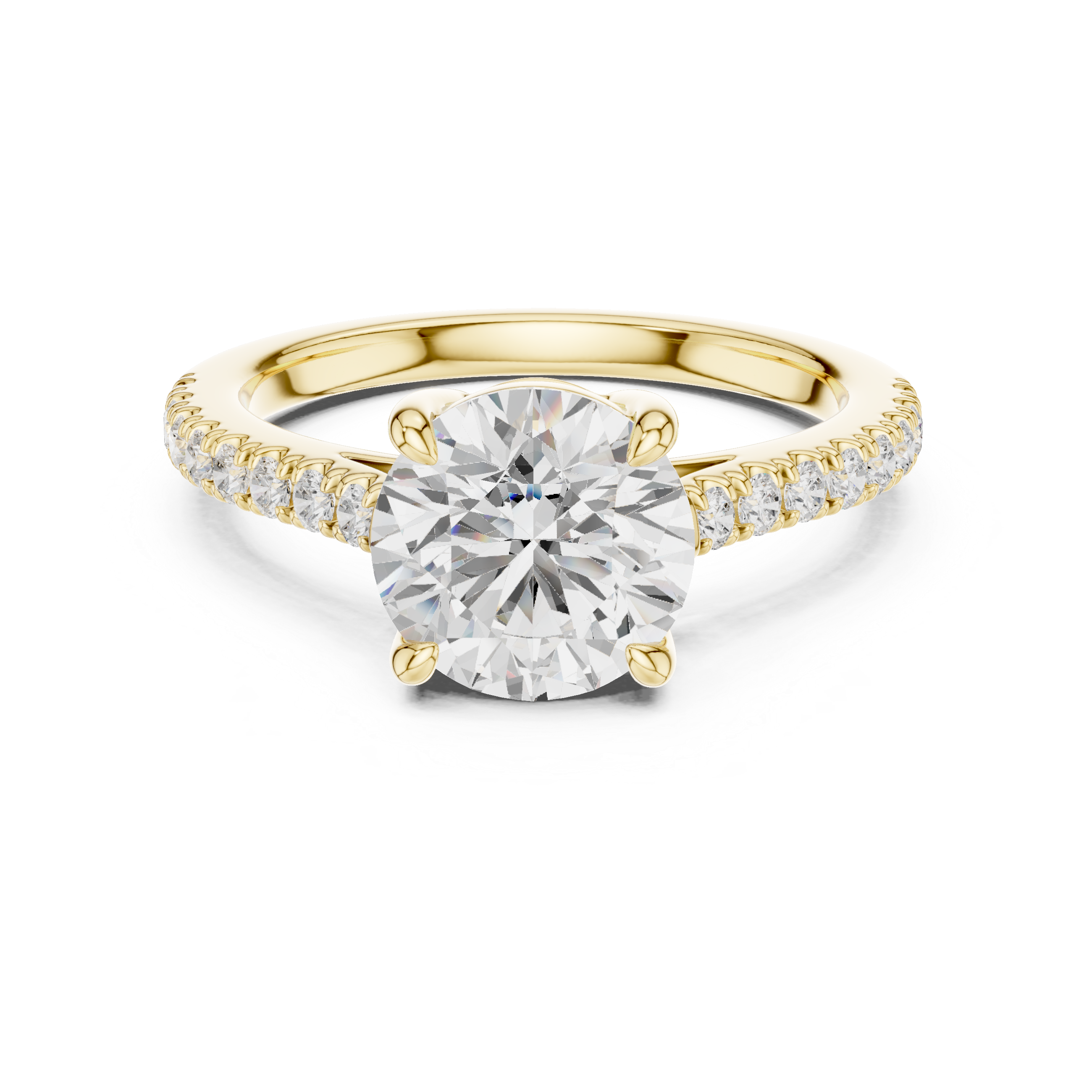 Round Cut Lab Grown Diamond Engagement Ring