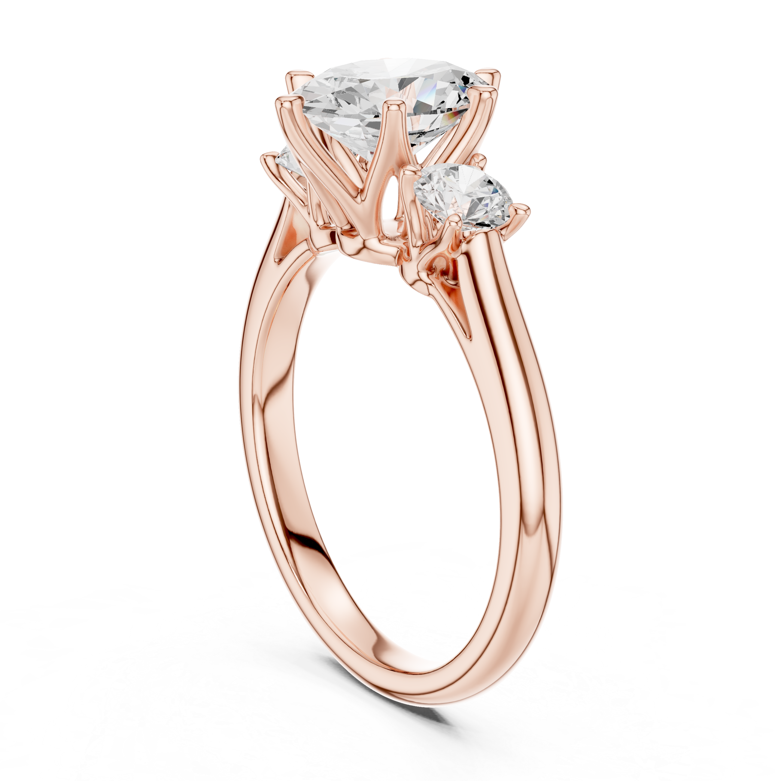 Oval Cut Lab Diamond Trilogy Ring