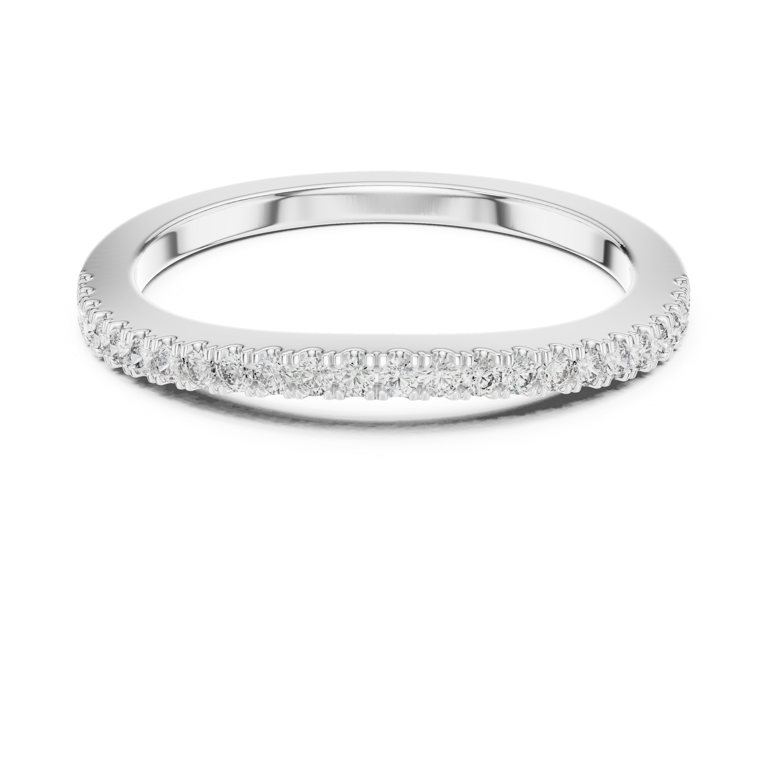 Round Diamond Pavé Wedding Band