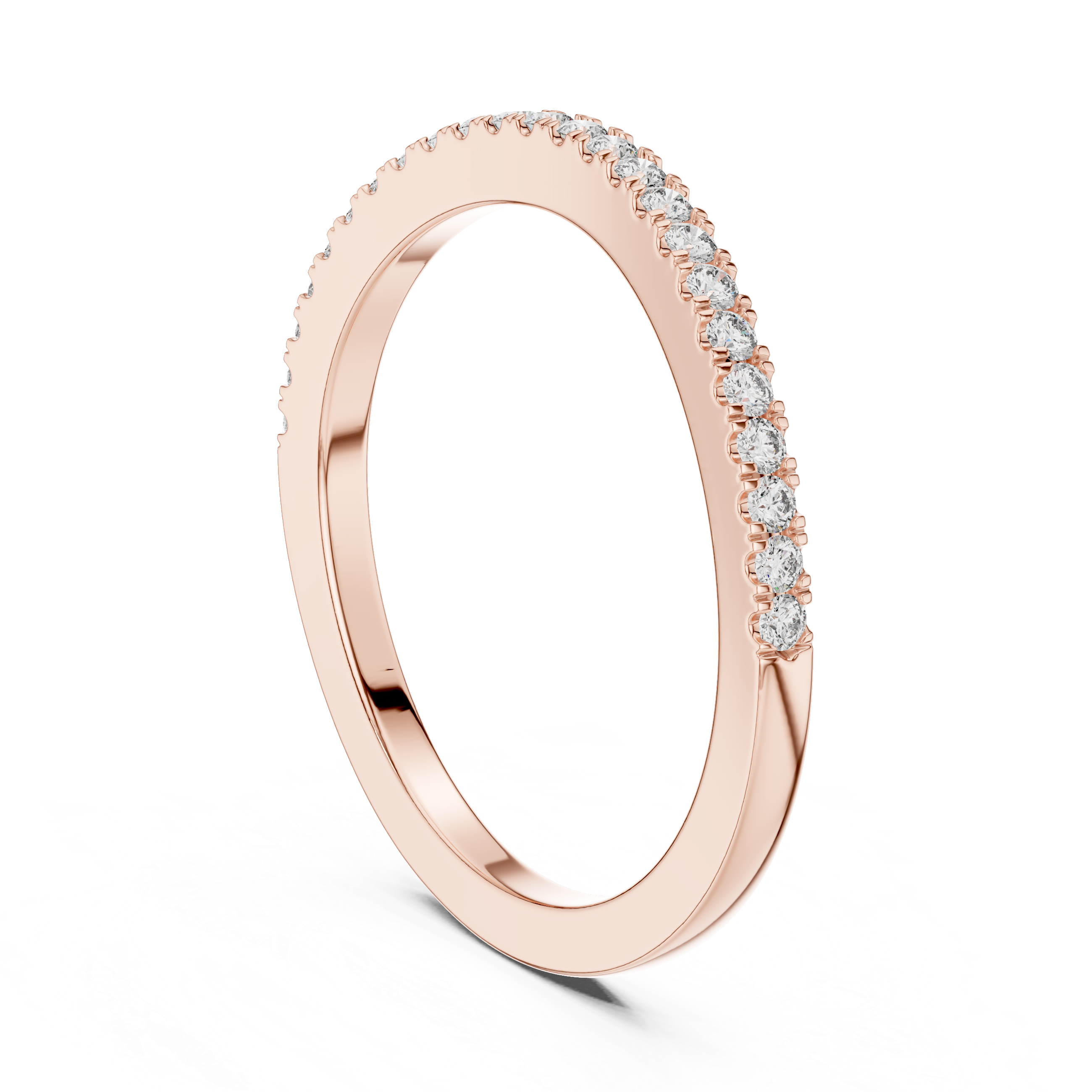 Round Diamond Pavé Wedding Band
