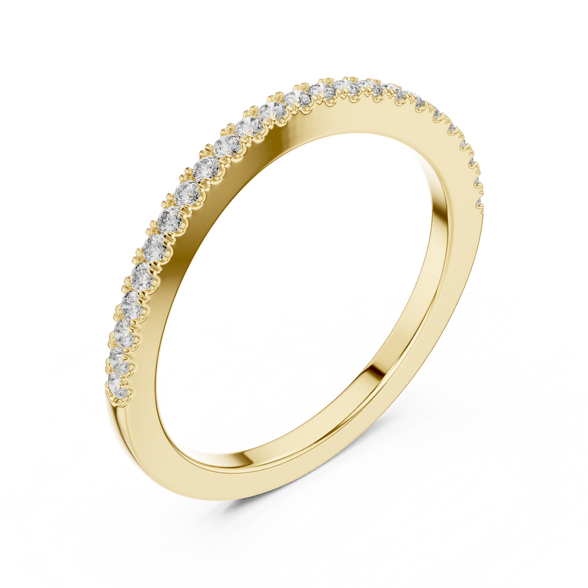Round Diamond Pavé Wedding Band