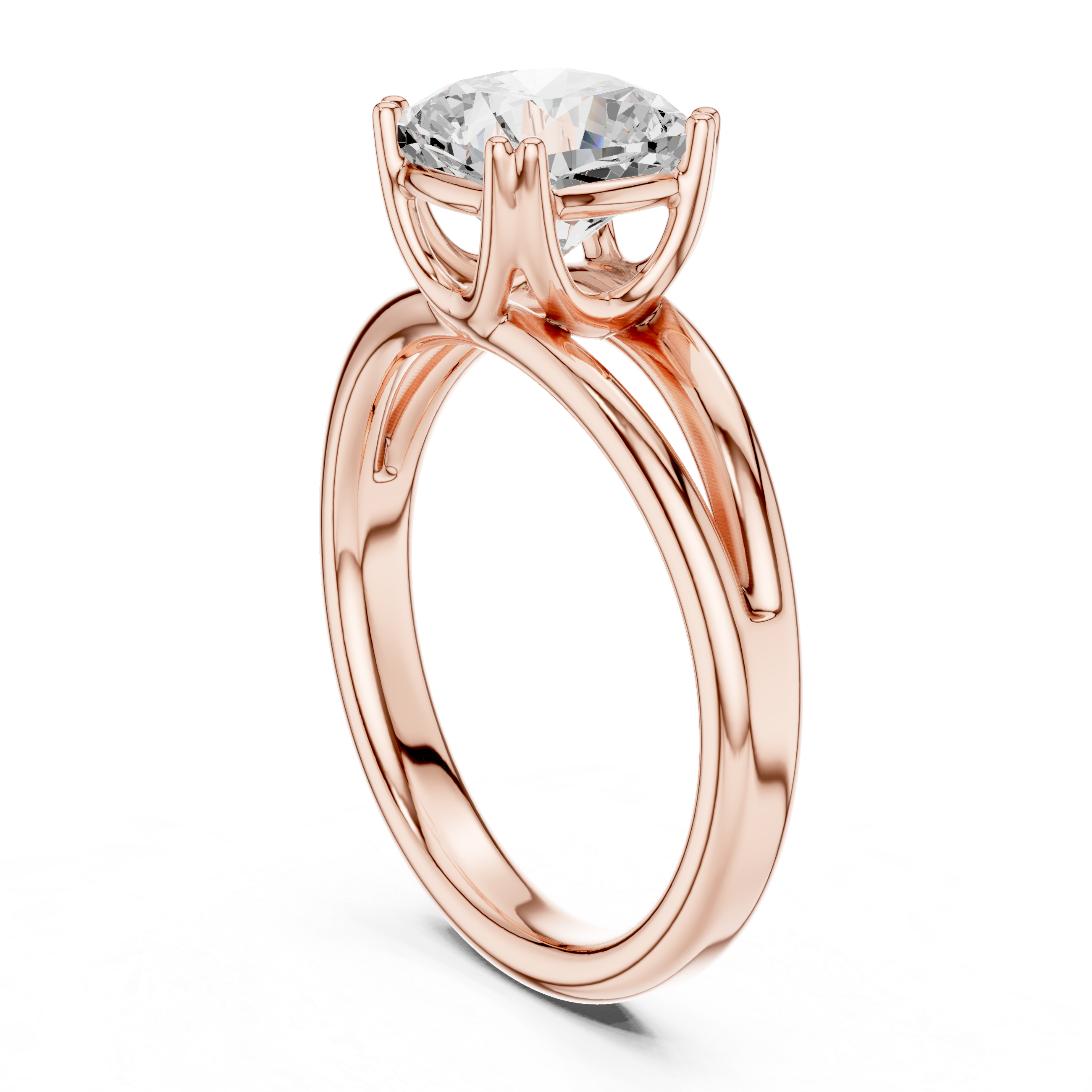 Classic Cushion Cut Double Prong Solitaire Diamond Ring