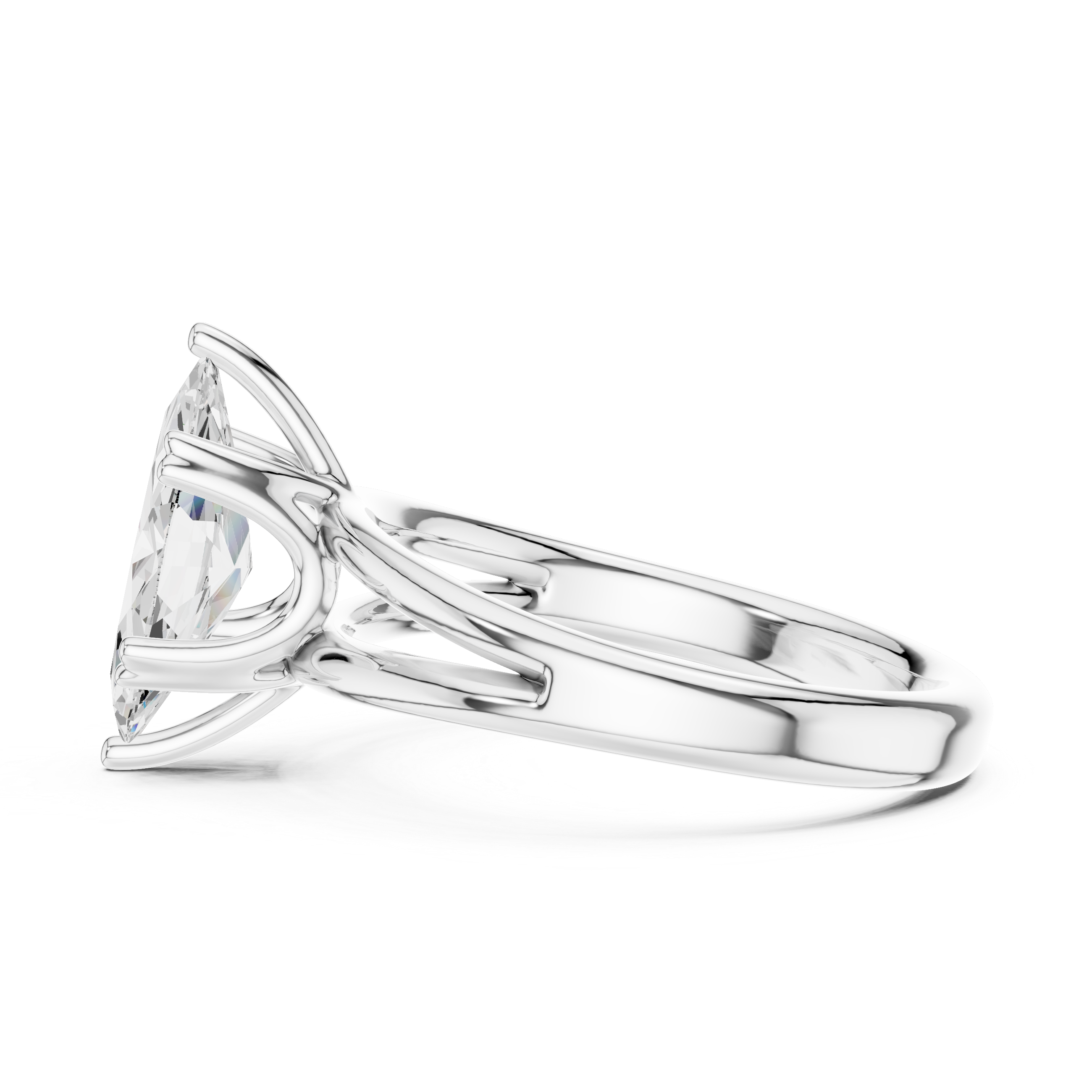 Classic Marquise Cut Double Prong Solitaire Diamond Ring