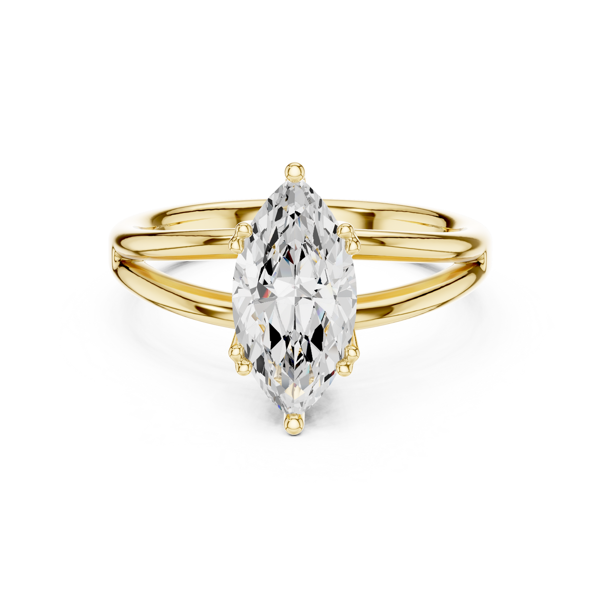 Classic Marquise Cut Double Prong Solitaire Diamond Ring