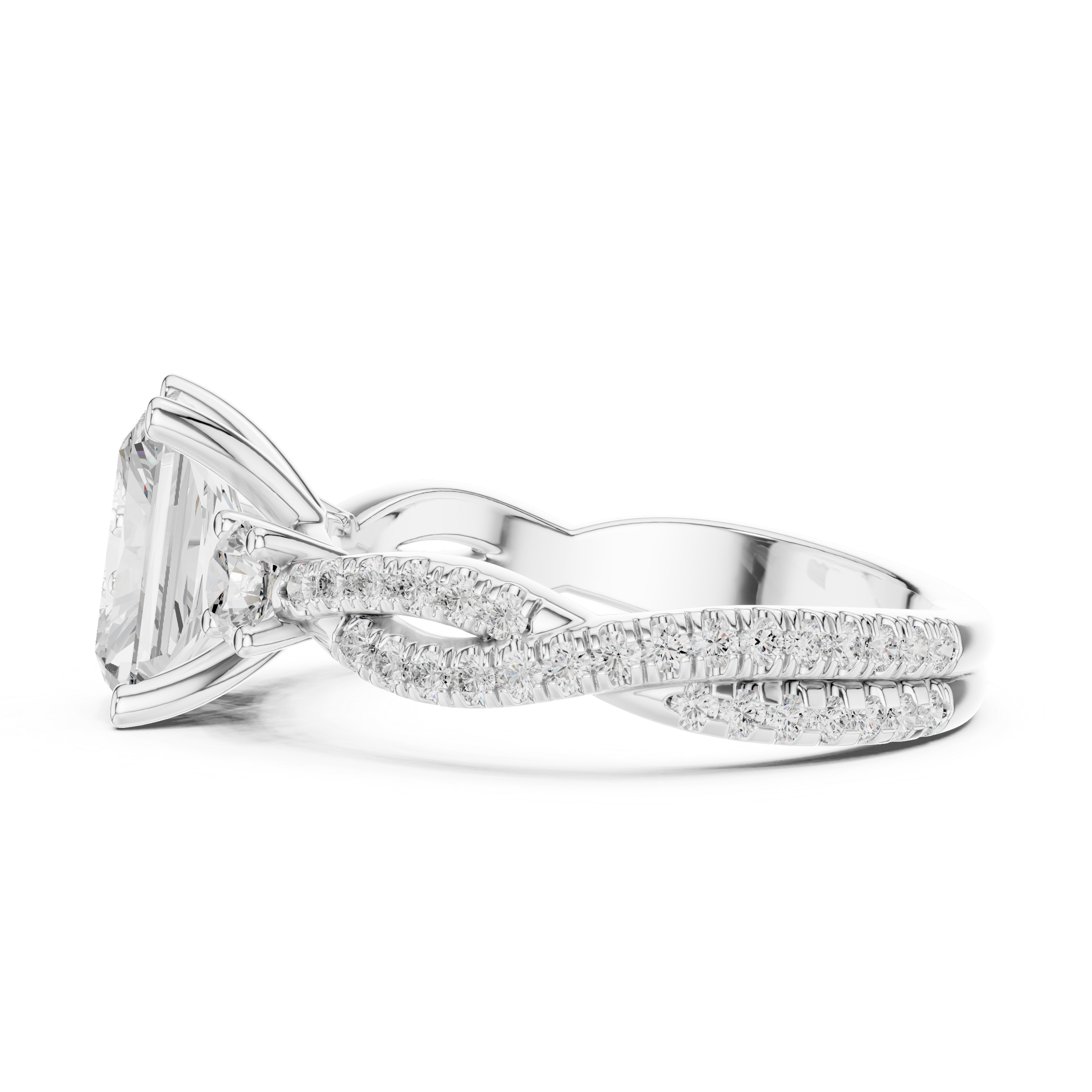 Trio Radiant & Round Twisted Ring