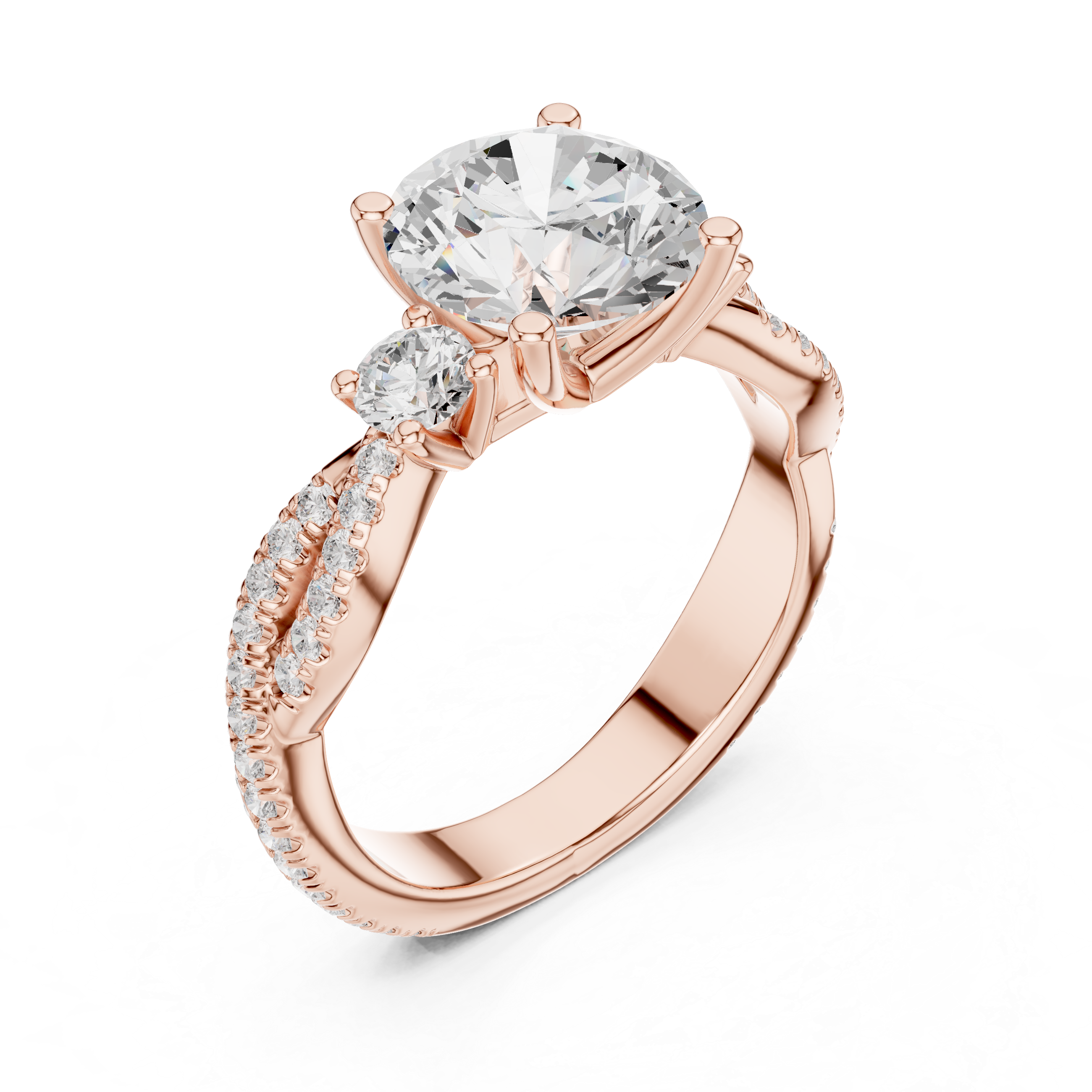 Trio Round & Round Twisted Ring