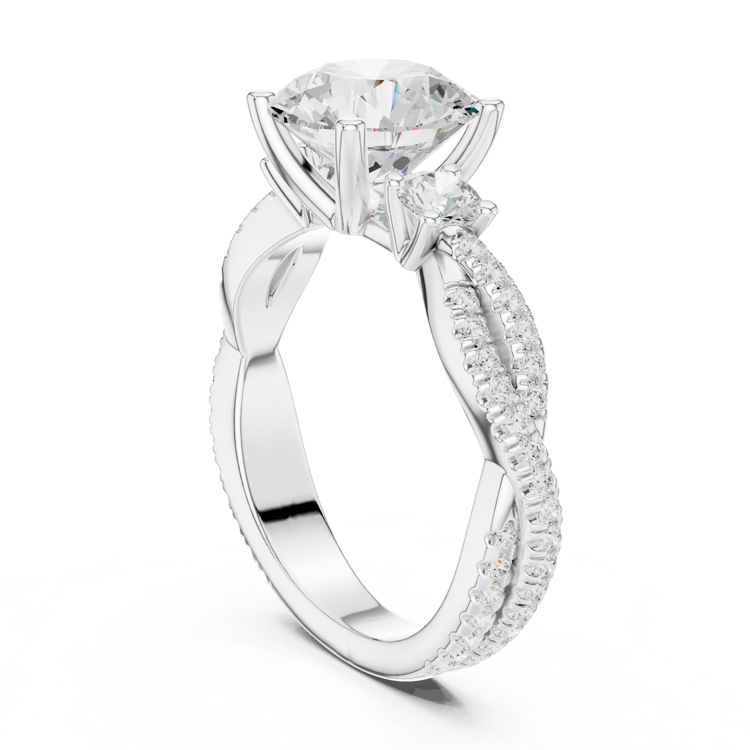 Trio Round & Round Twisted Ring