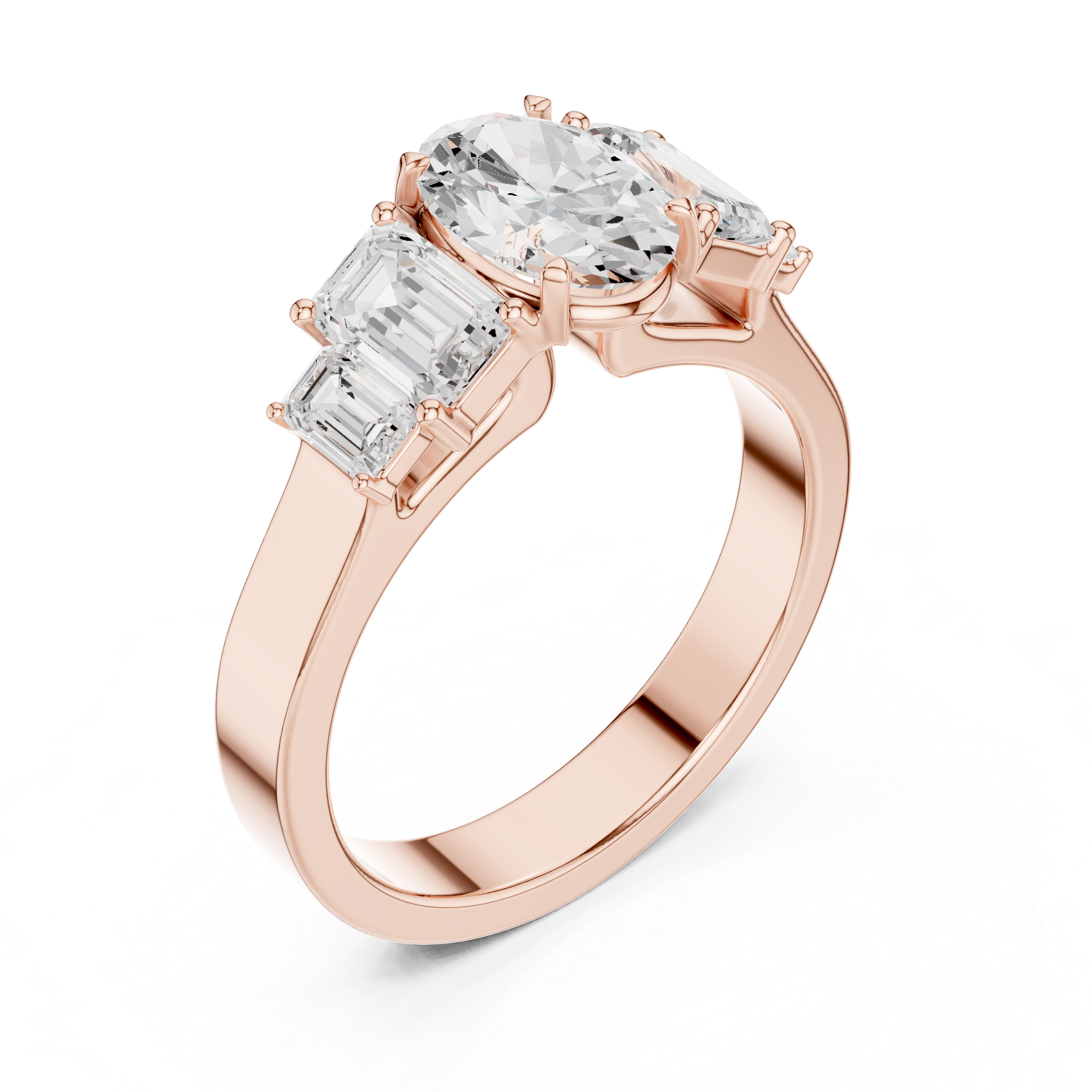 Oval Diamond Five-Stone Engagement Ring