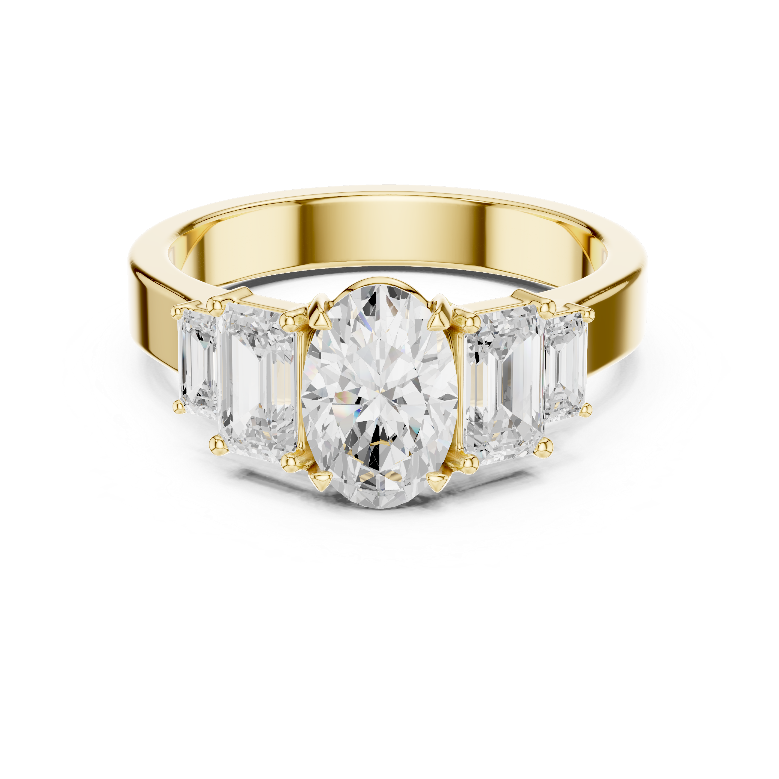Oval Diamond Five-Stone Engagement Ring