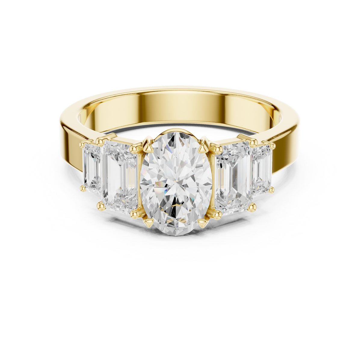 Oval Diamond Five-Stone Engagement Ring