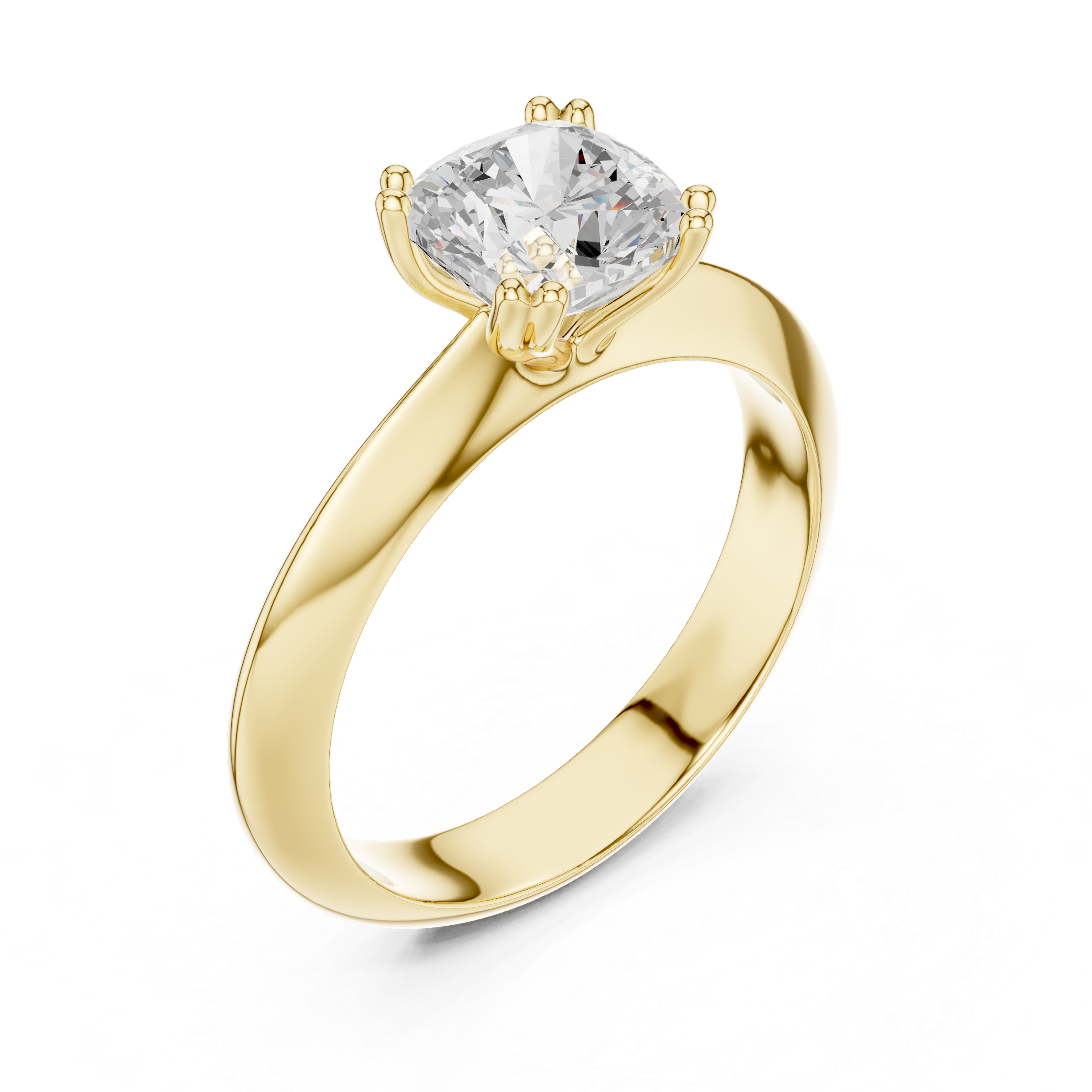 Cushion Knife Edge Solitaire Lab Grown Diamond Promise Ring