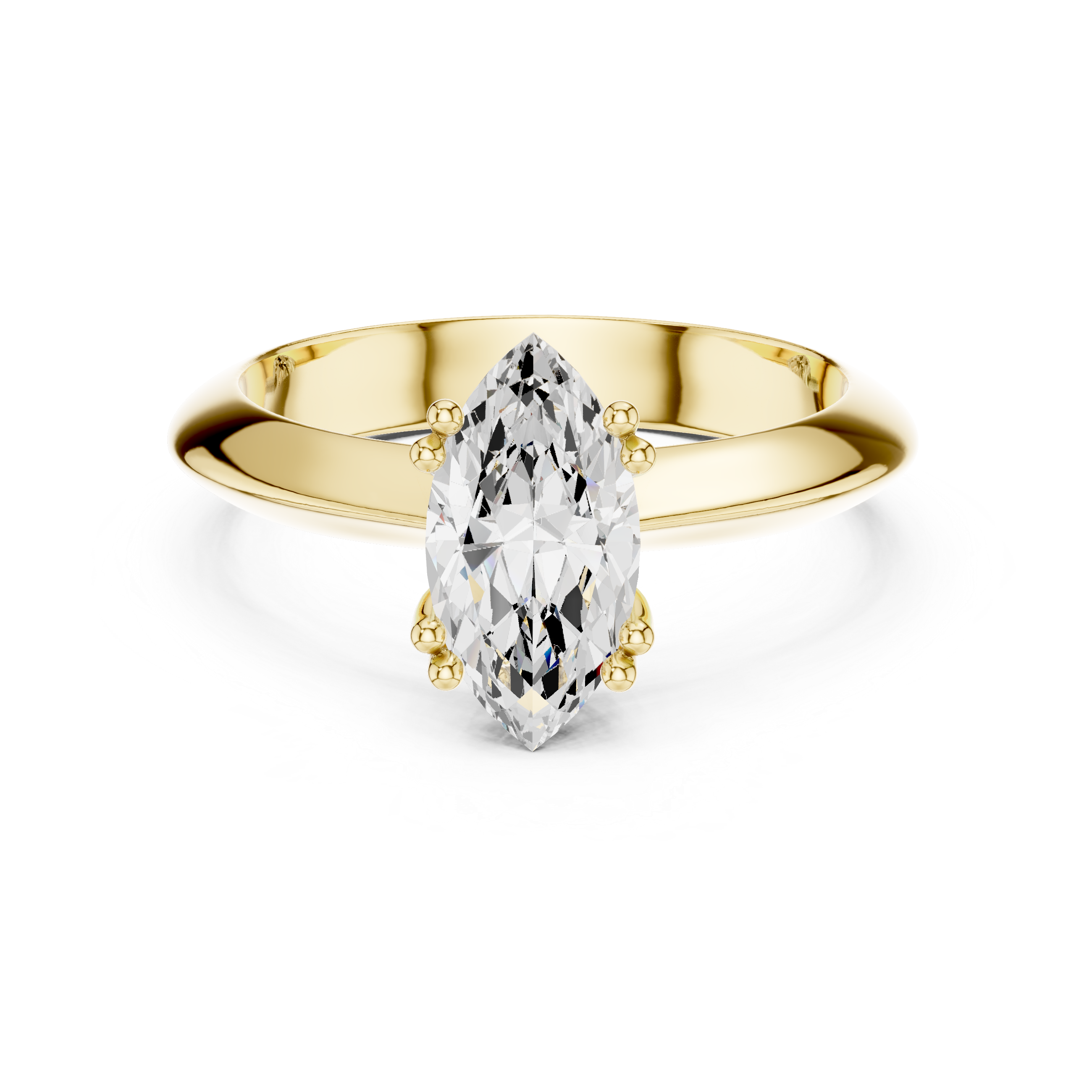 Marquise Knife Edge Solitaire Lab Grown Diamond Promise Ring