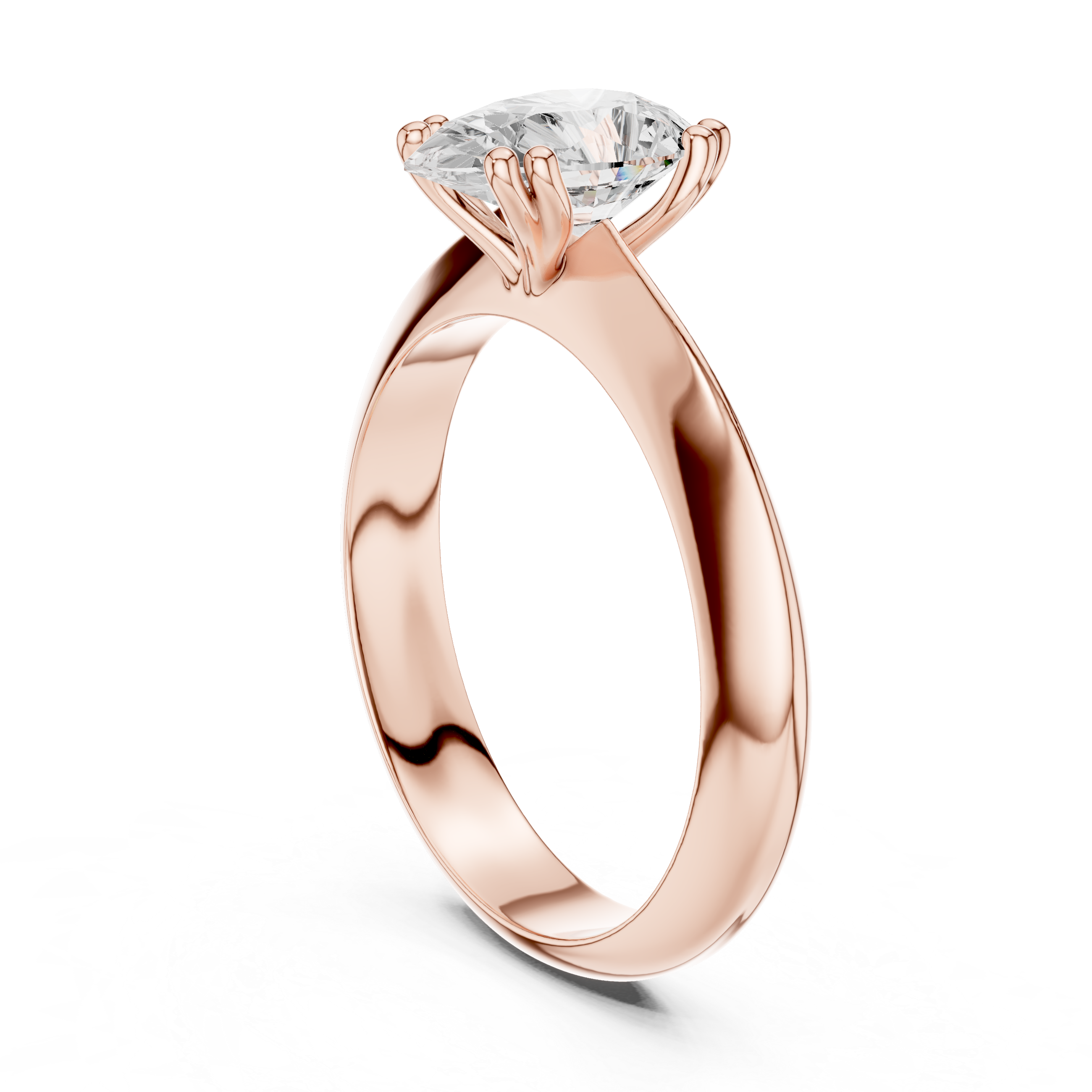 Pear Knife Edge Solitaire Lab Grown Diamond Promise Ring