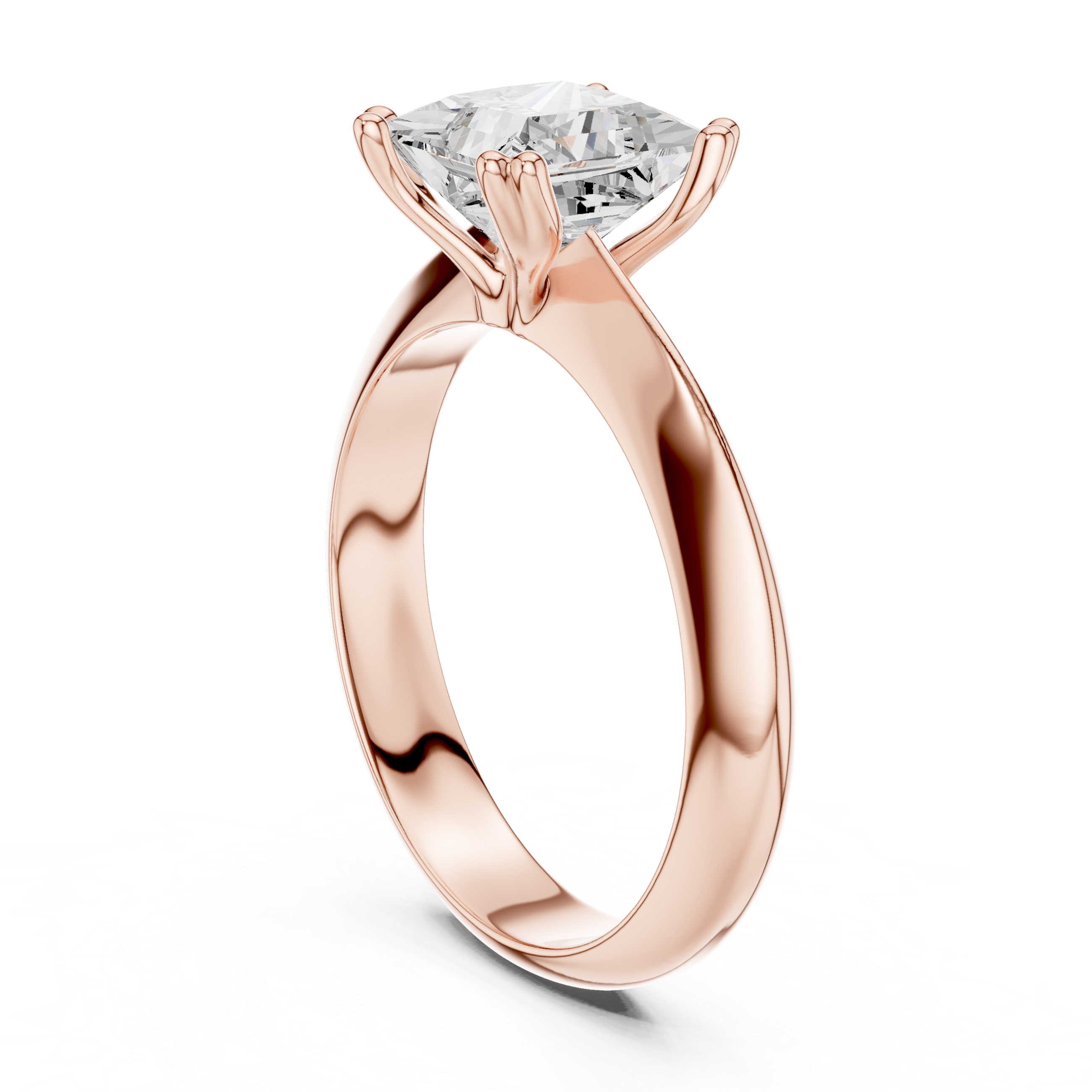 Princess Knife Edge Solitaire Lab Grown Diamond Promise Ring