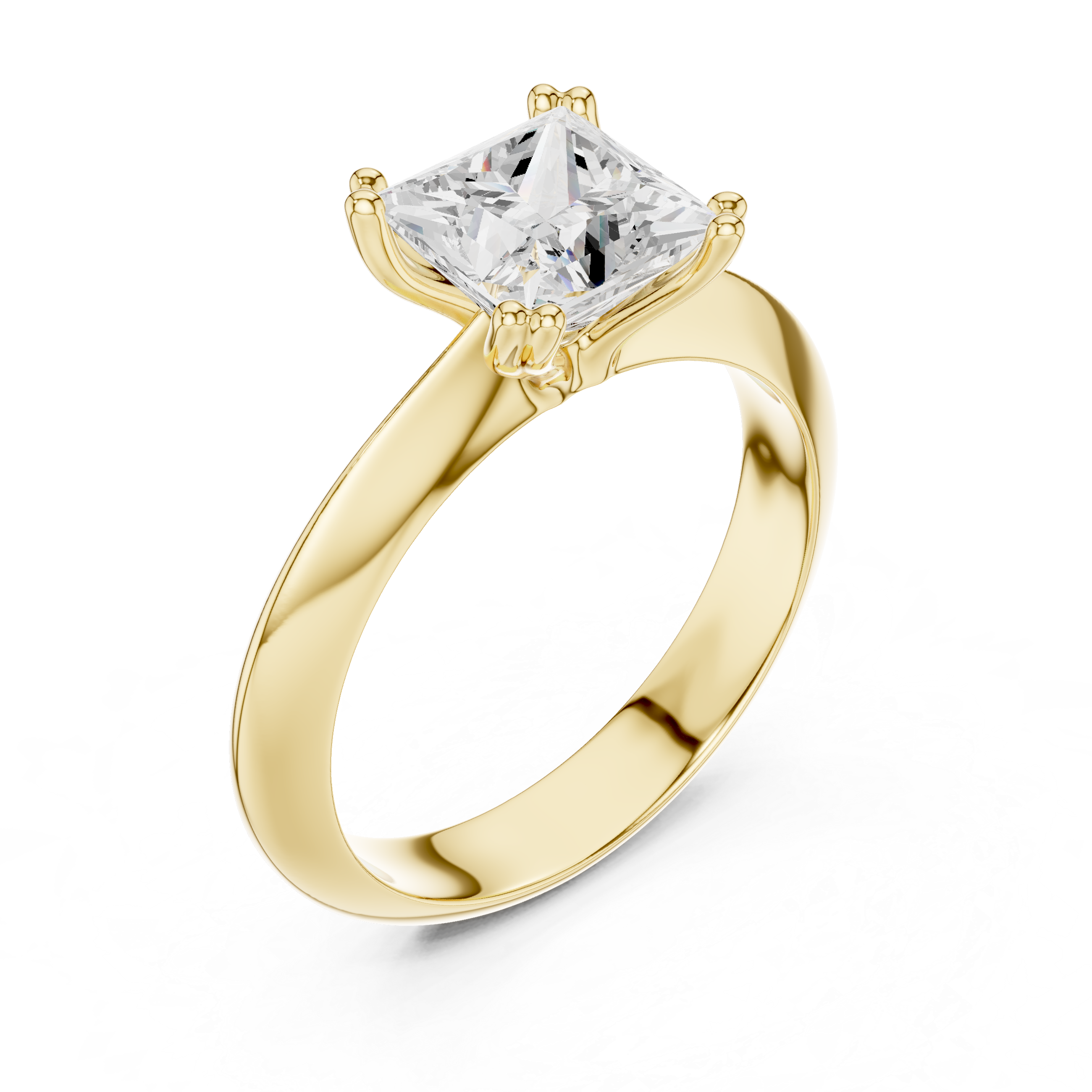 Princess Knife Edge Solitaire Lab Grown Diamond Promise Ring