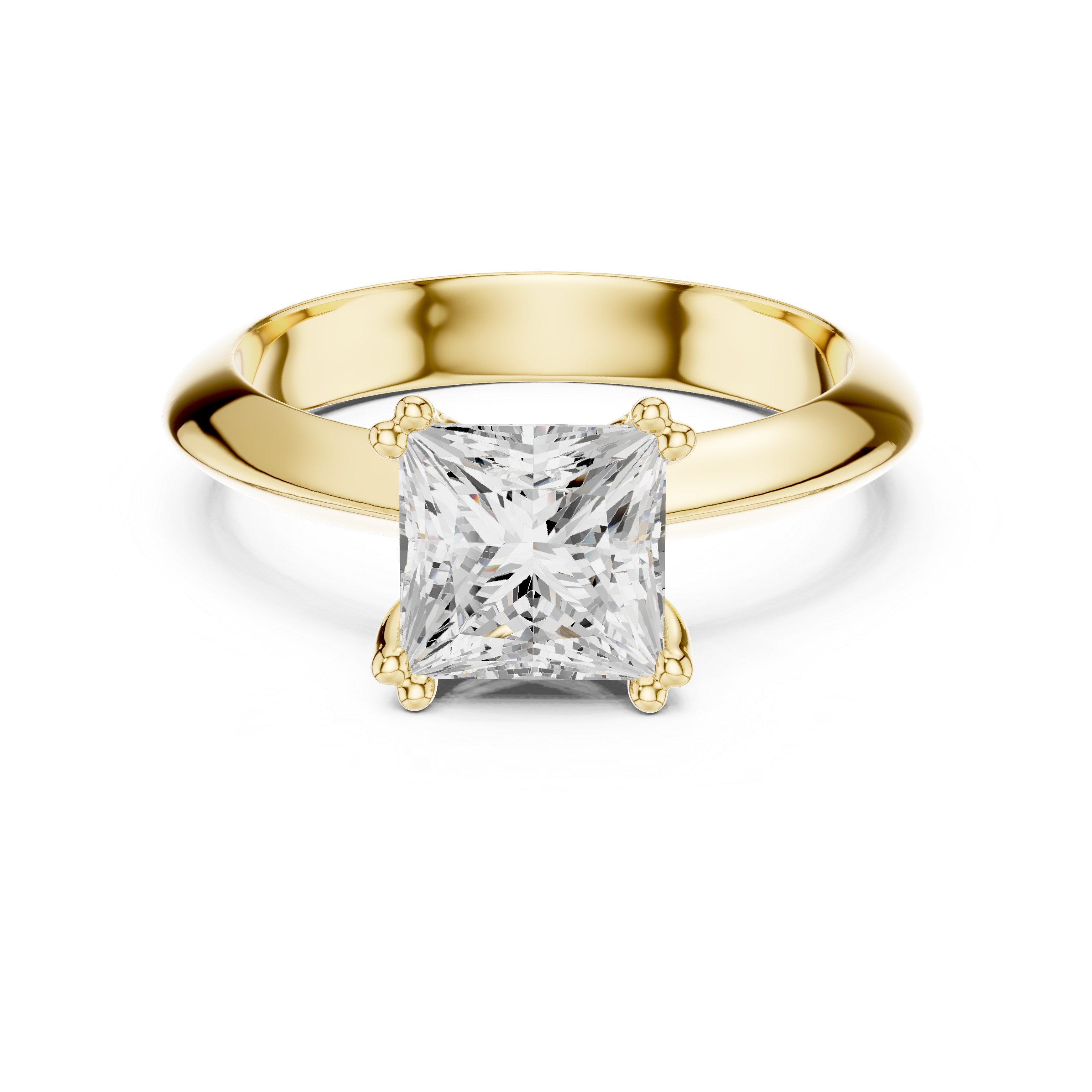 Princess Knife Edge Solitaire Lab Grown Diamond Promise Ring
