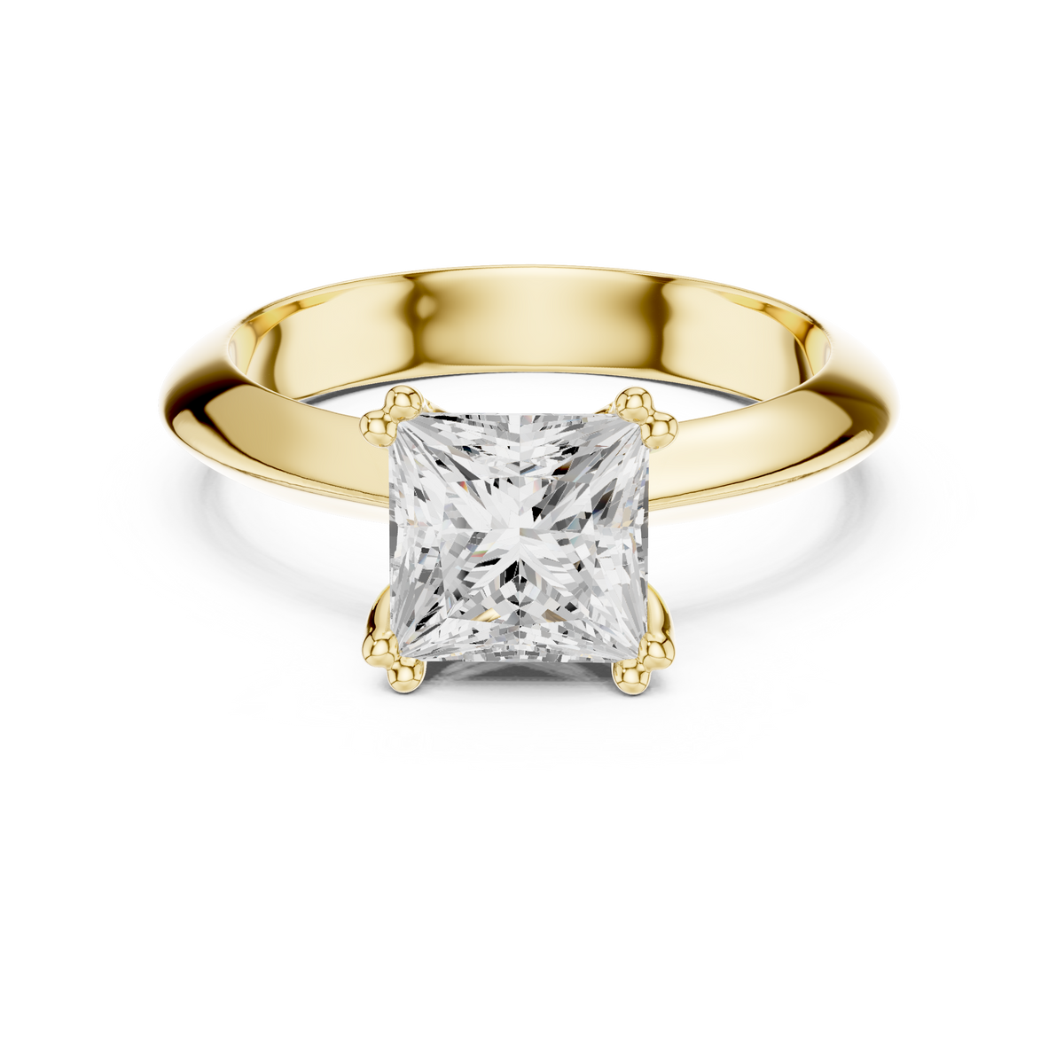 Princess Knife Edge Solitaire Lab Grown Diamond Promise Ring