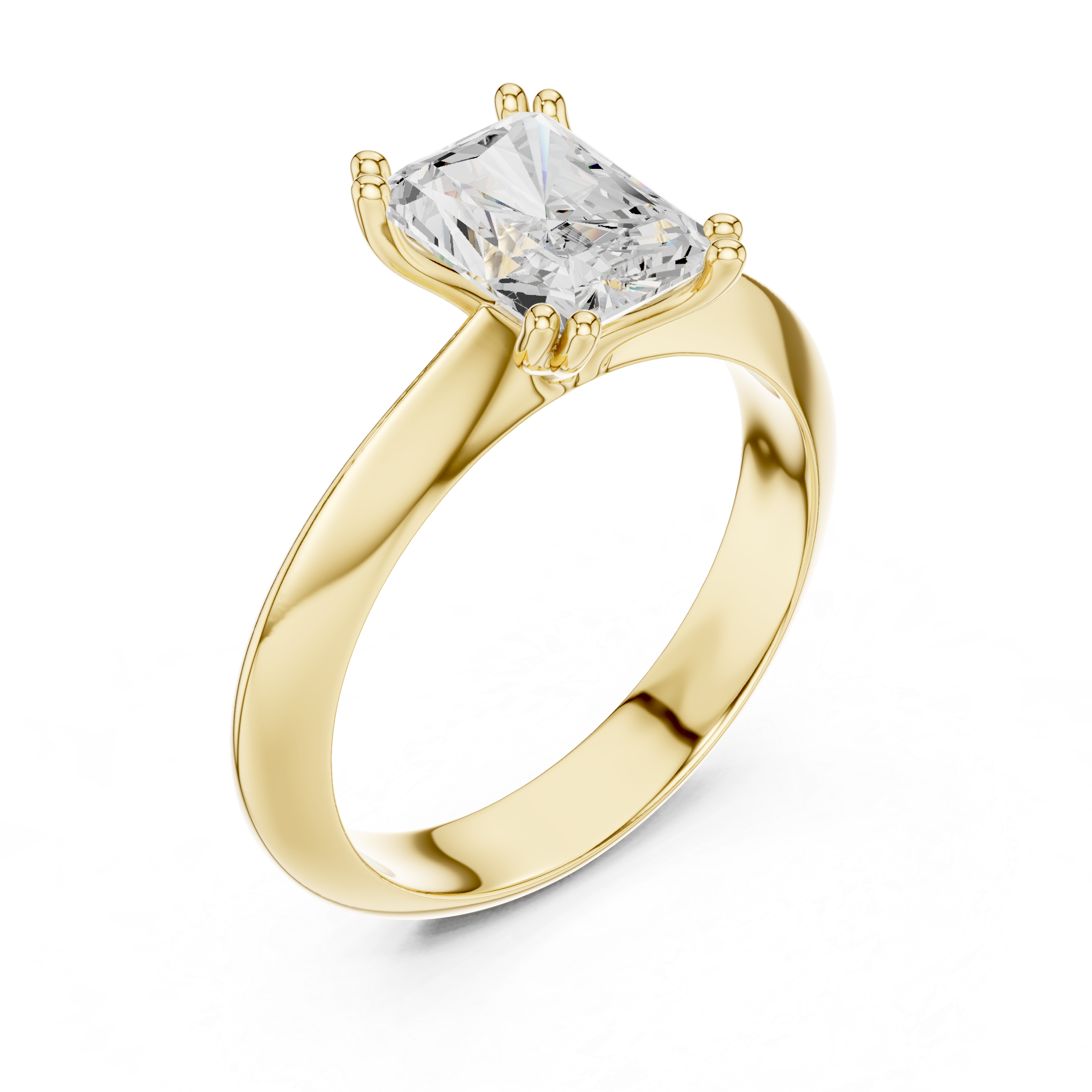 Radiant Knife Edge Solitaire Lab Grown Diamond Promise Ring