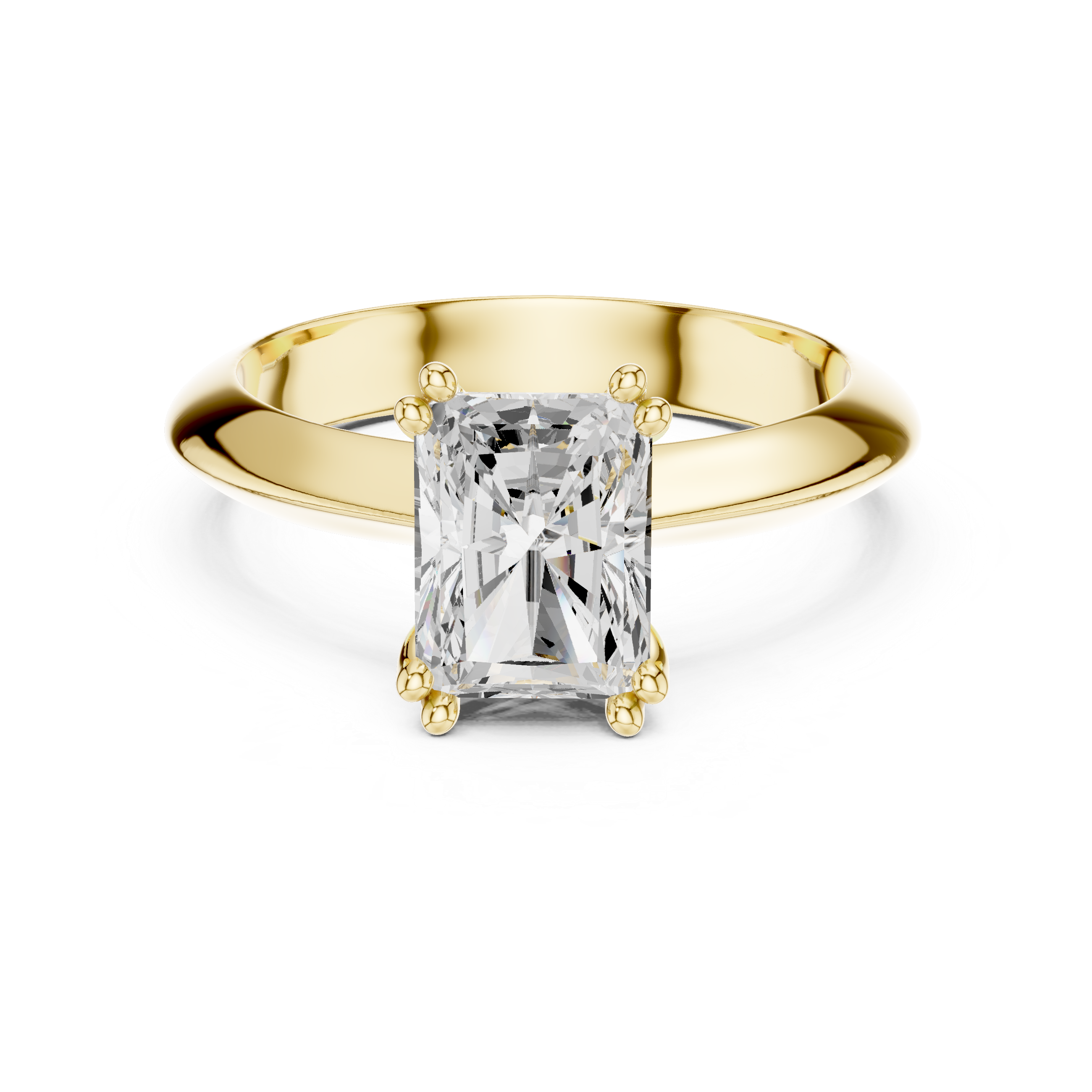 Radiant Knife Edge Solitaire Lab Grown Diamond Promise Ring