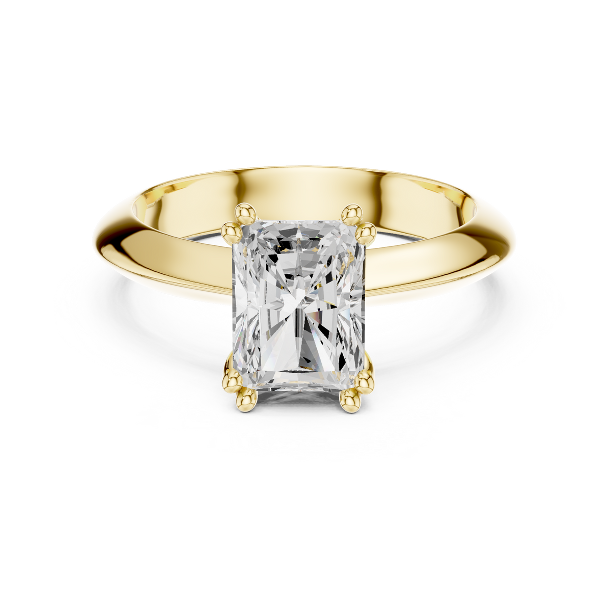 Radiant Knife Edge Solitaire Lab Grown Diamond Promise Ring