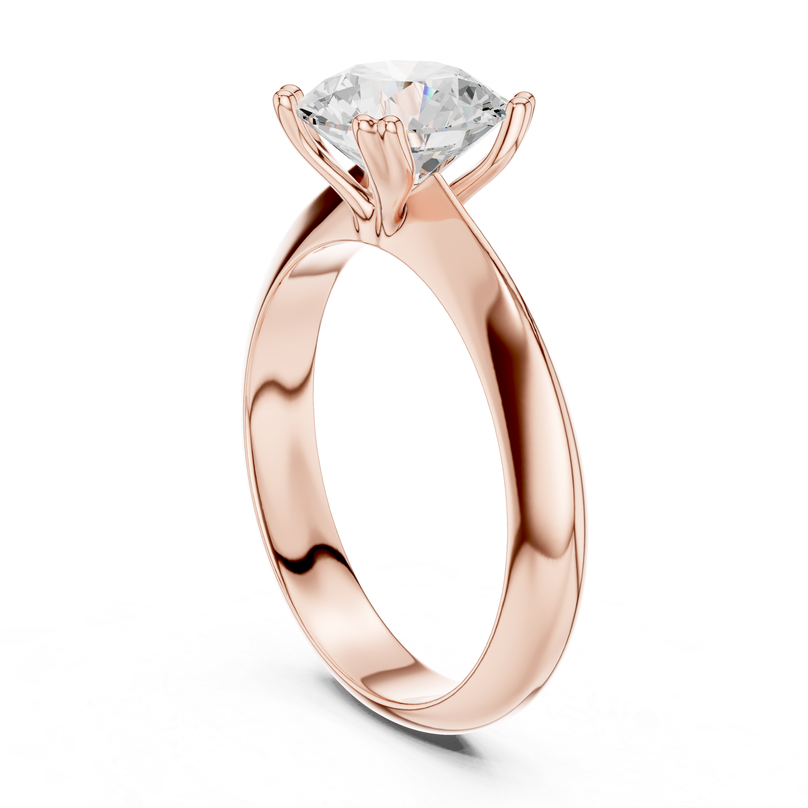 Round Knife Edge Solitaire Lab Grown Diamond Promise Ring