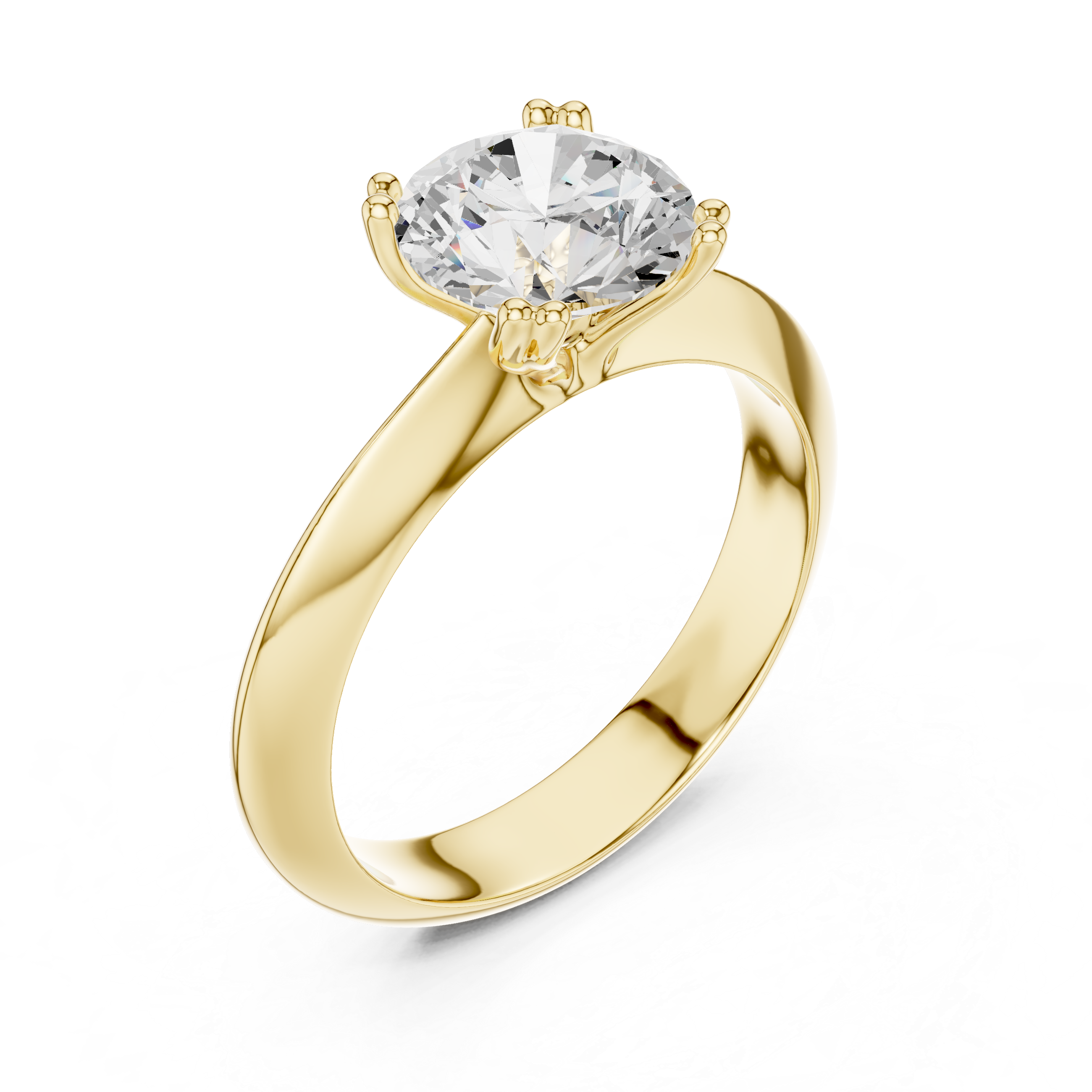 Round Knife Edge Solitaire Lab Grown Diamond Promise Ring