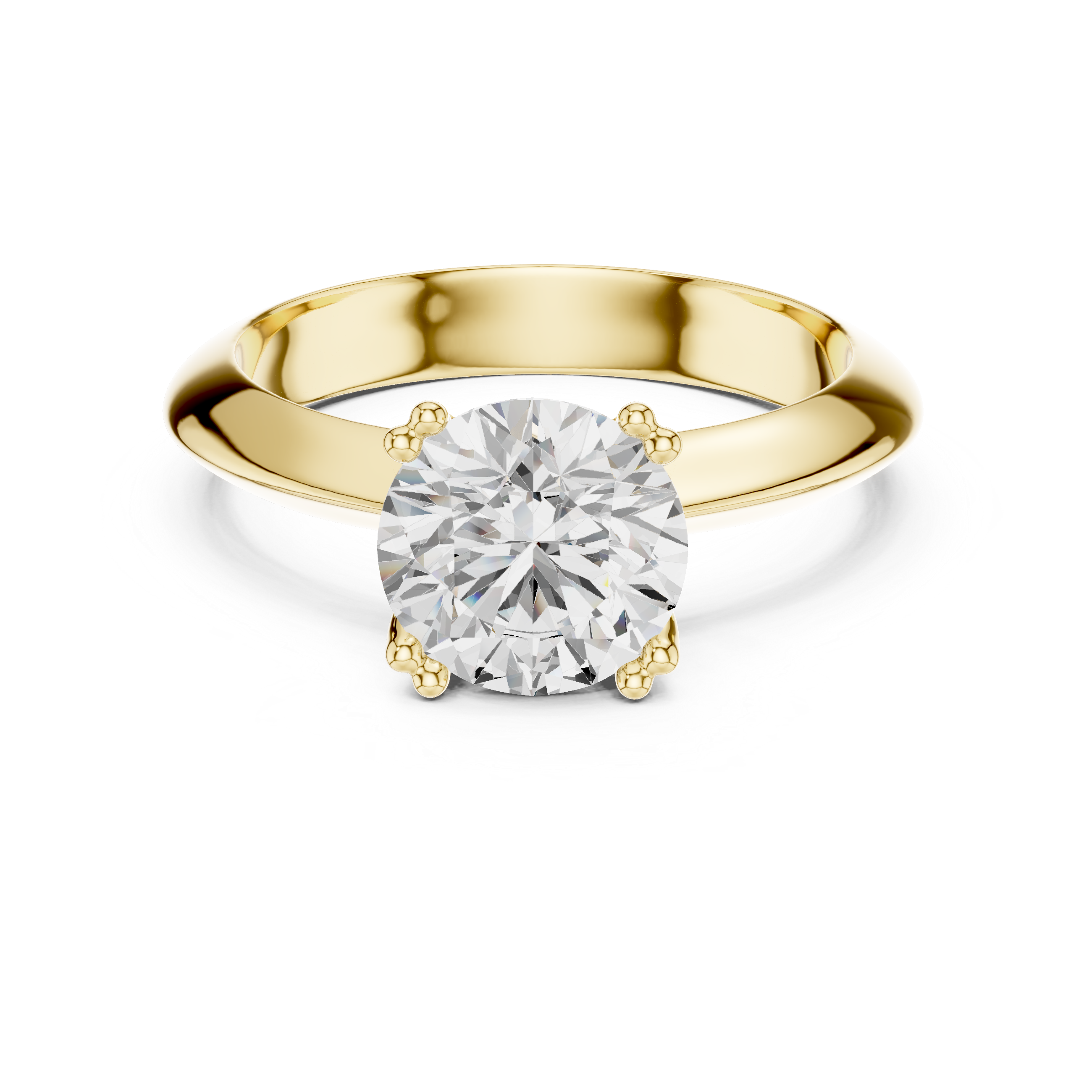 Round Knife Edge Solitaire Lab Grown Diamond Promise Ring